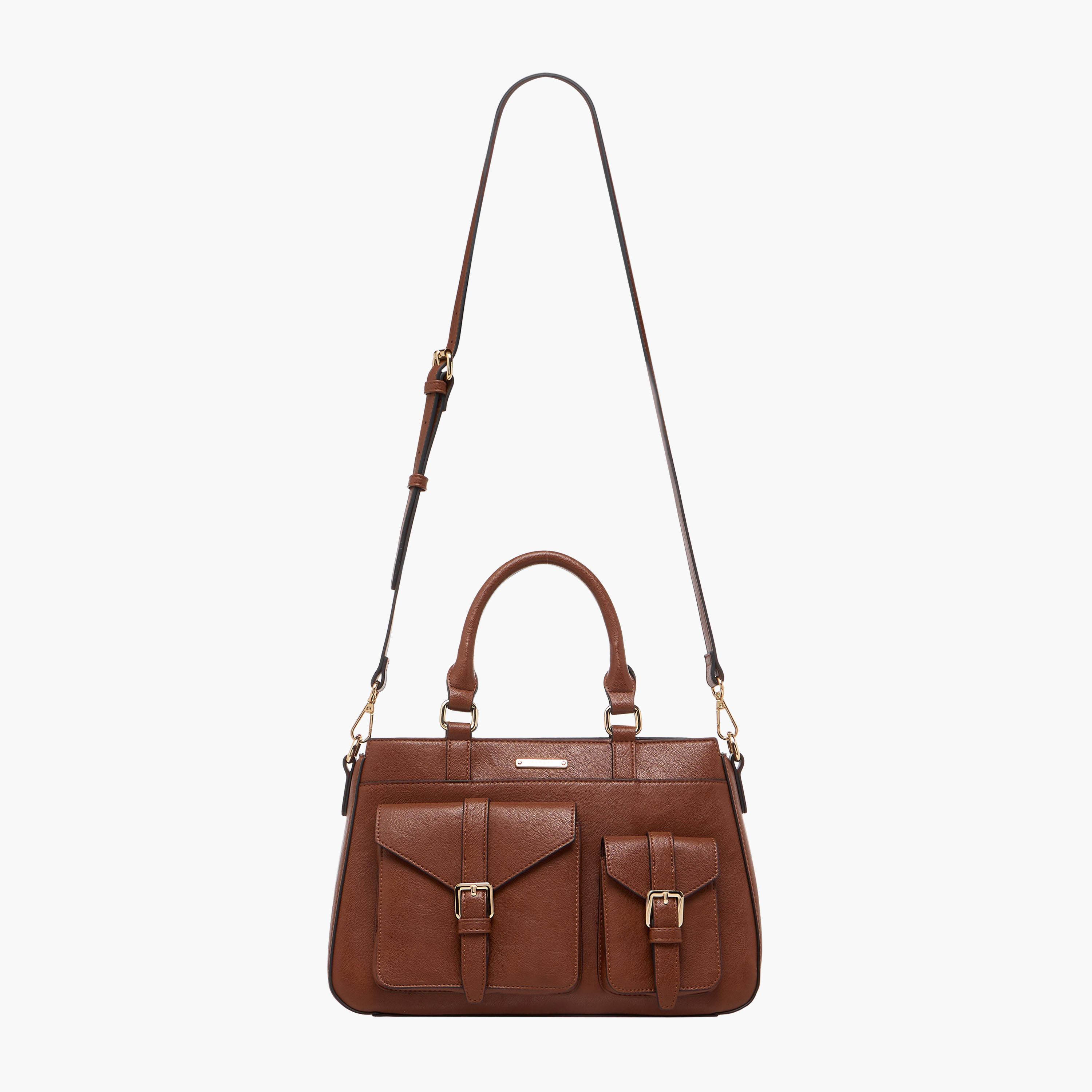 Celeste Solid Tote Bag with Detachable Strap and Zip Closure-women-bagsandwallets-handbags-image-4
