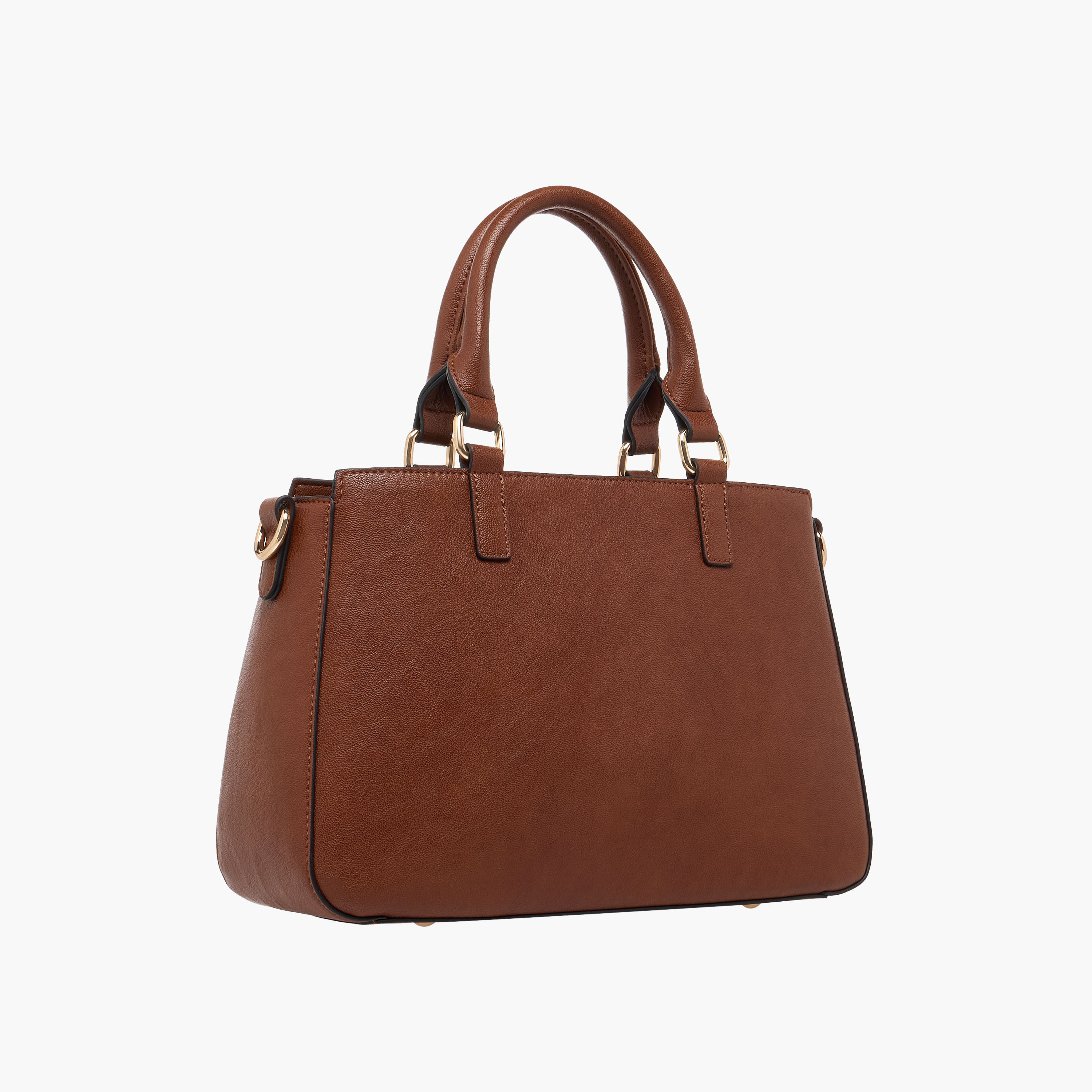 Celeste Solid Tote Bag with Detachable Strap and Zip Closure-women-bagsandwallets-handbags-image-5