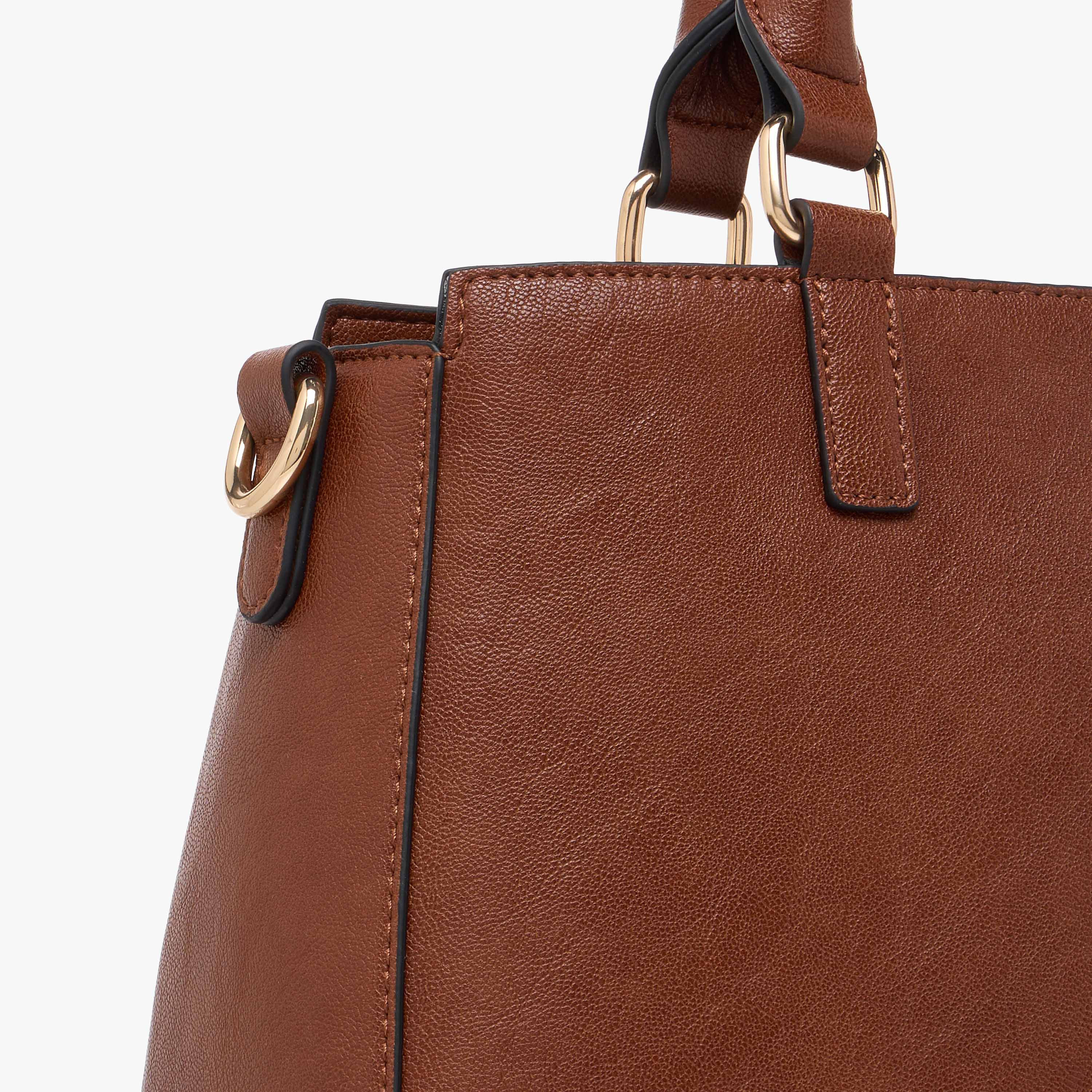 Celeste Solid Tote Bag with Detachable Strap and Zip Closure-women-bagsandwallets-handbags-image-7