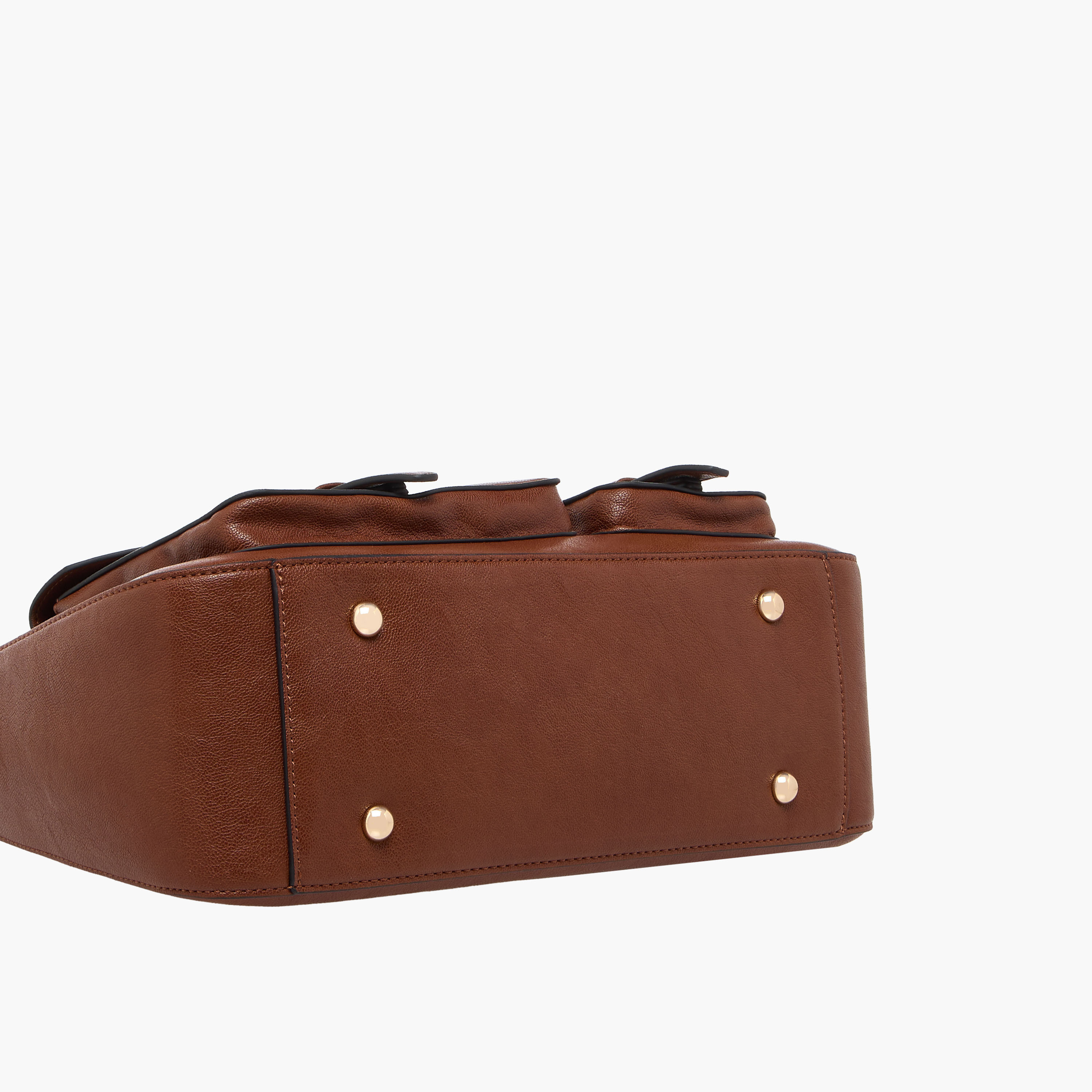 Celeste Solid Tote Bag with Detachable Strap and Zip Closure-women-bagsandwallets-handbags-image-8