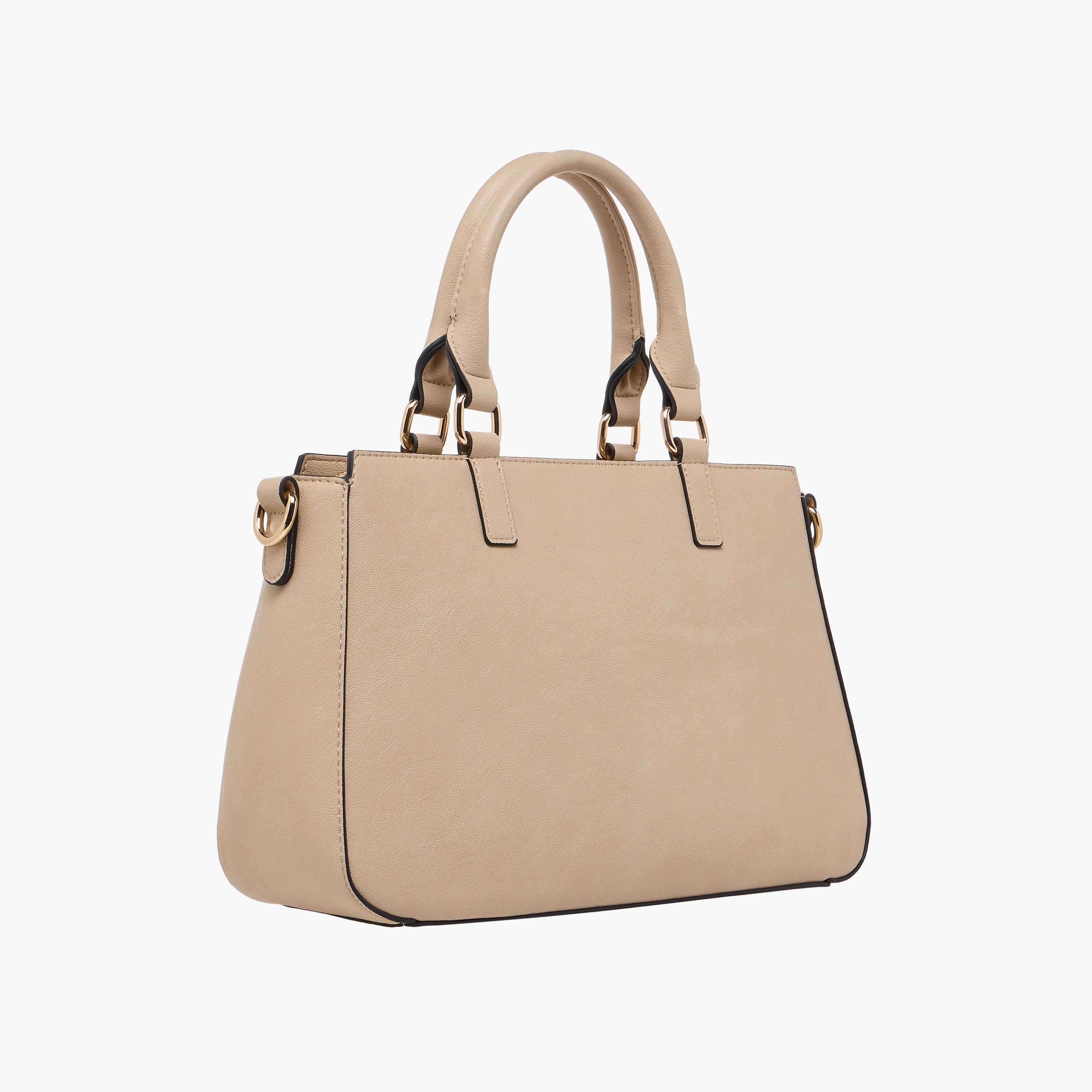 Celeste Solid Tote Bag with Detachable Strap and Zip Closure-women-bagsandwallets-handbags-image-5