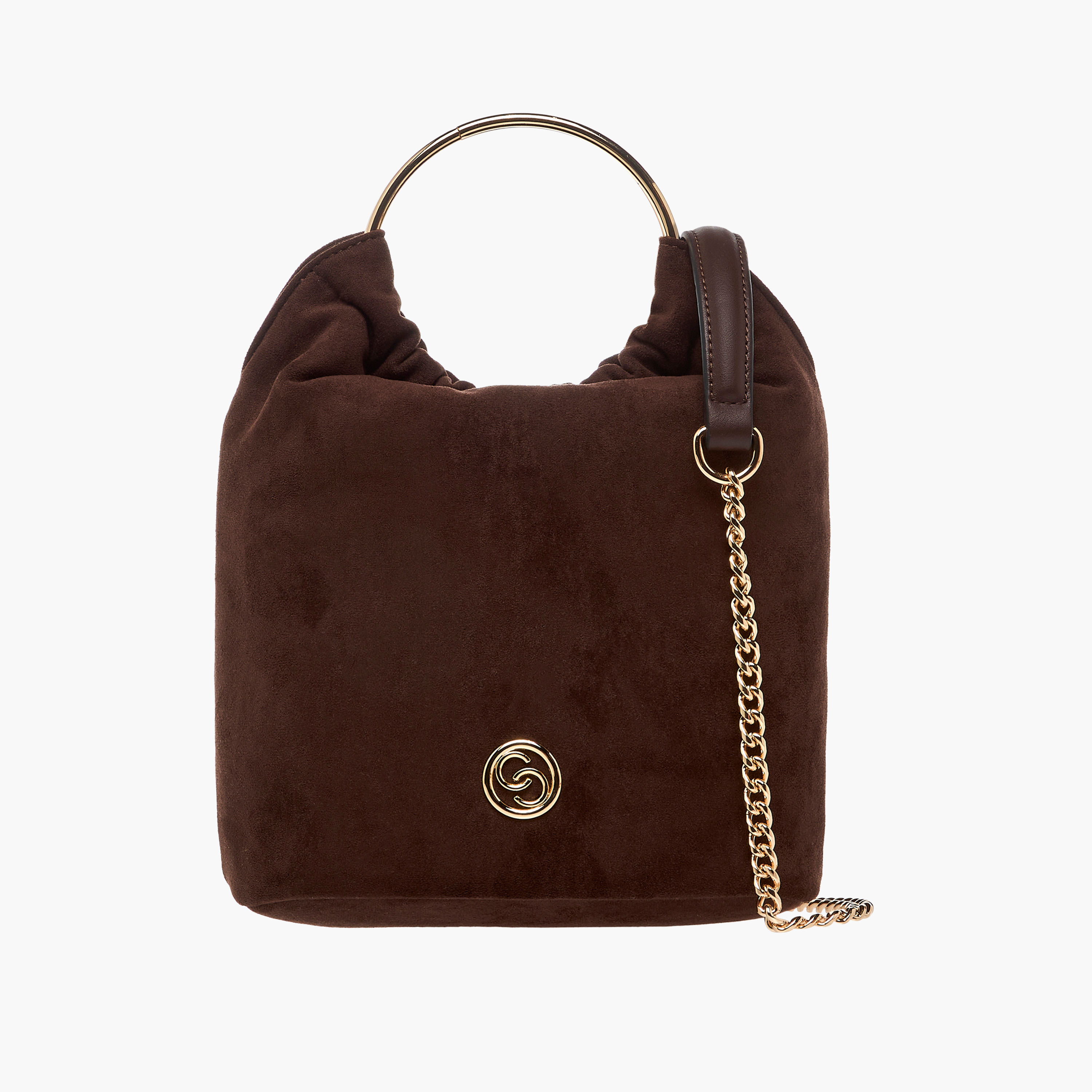 شنطة كروس بودي سادة بحزام سلسلة قابل للفصل وزر إغلاق من سيليست-women-bagsandwallets-handbags-image-1