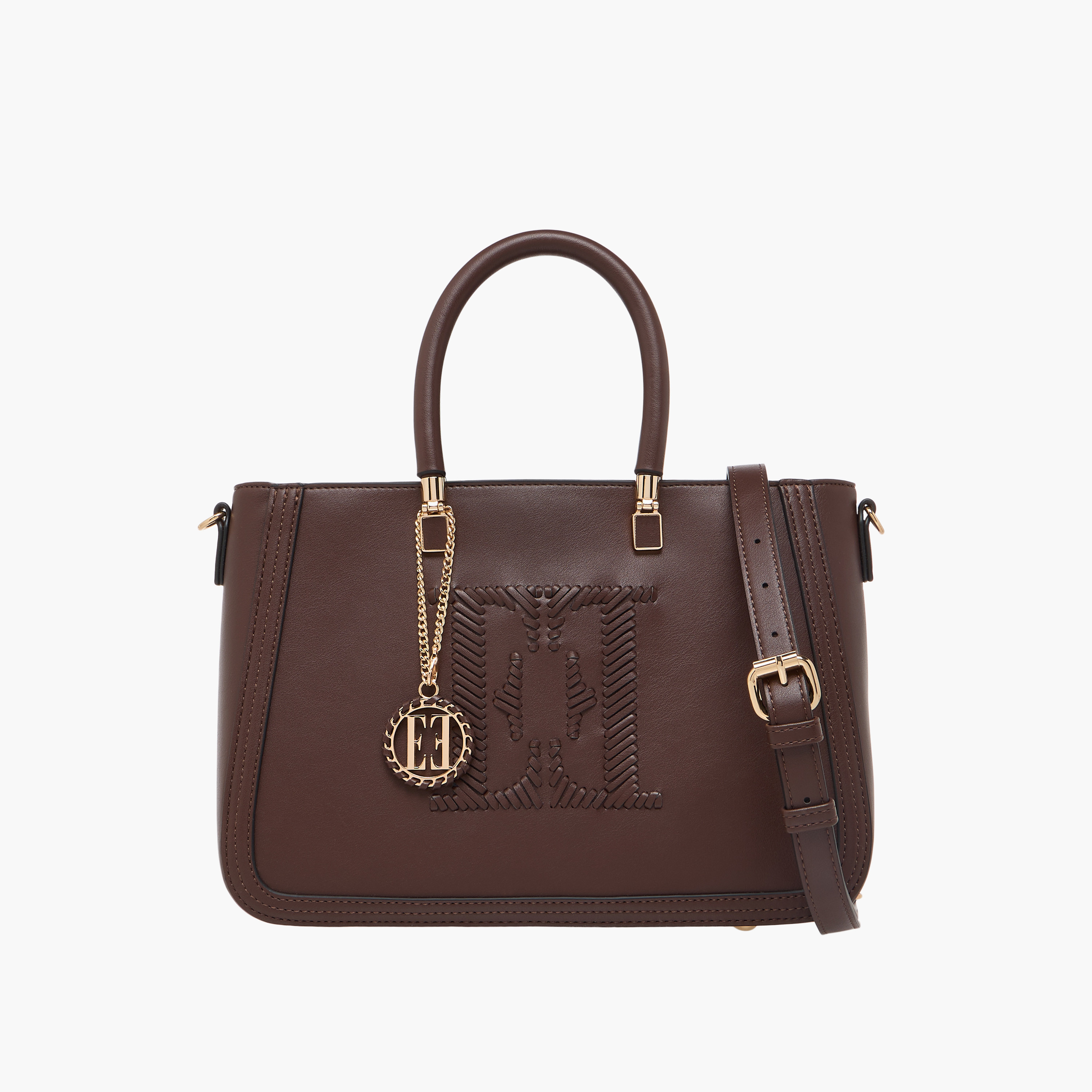 Elle Stitch Detail Tote Bag with Zip Closure-women-bagsandwallets-handbags-image-1