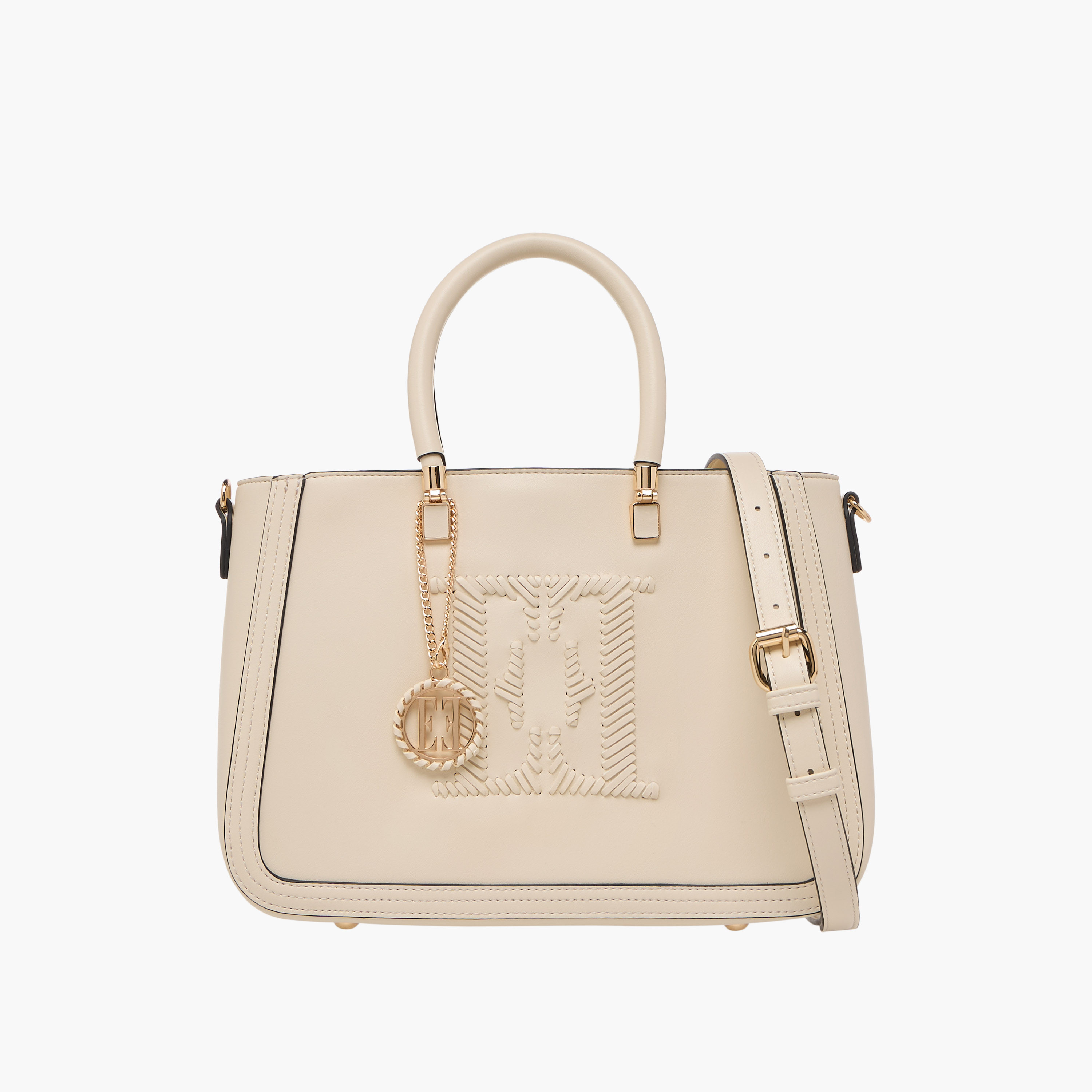 Elle Stitch Detail Tote Bag with Zip Closure-women-bagsandwallets-handbags-image-1