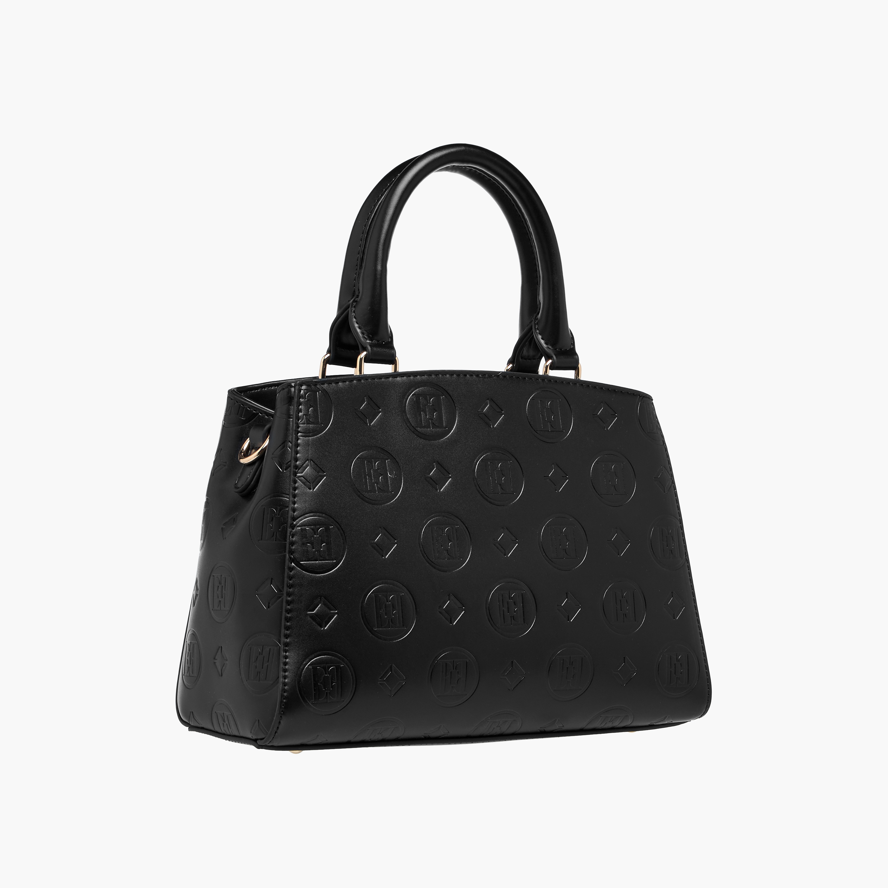 Elle Monogram Embossed Tote Bag with Double Handle-women-bagsandwallets-handbags-image-5