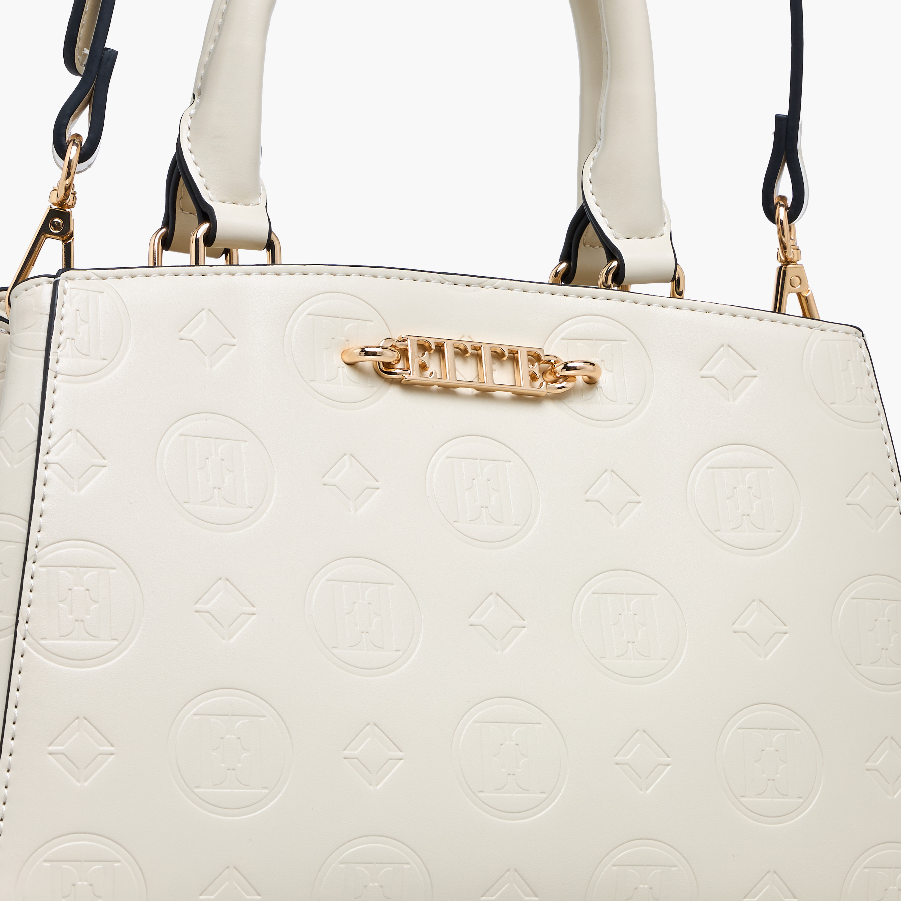 Elle Monogram Embossed Tote Bag with Double Handle-women-bagsandwallets-handbags-image-6