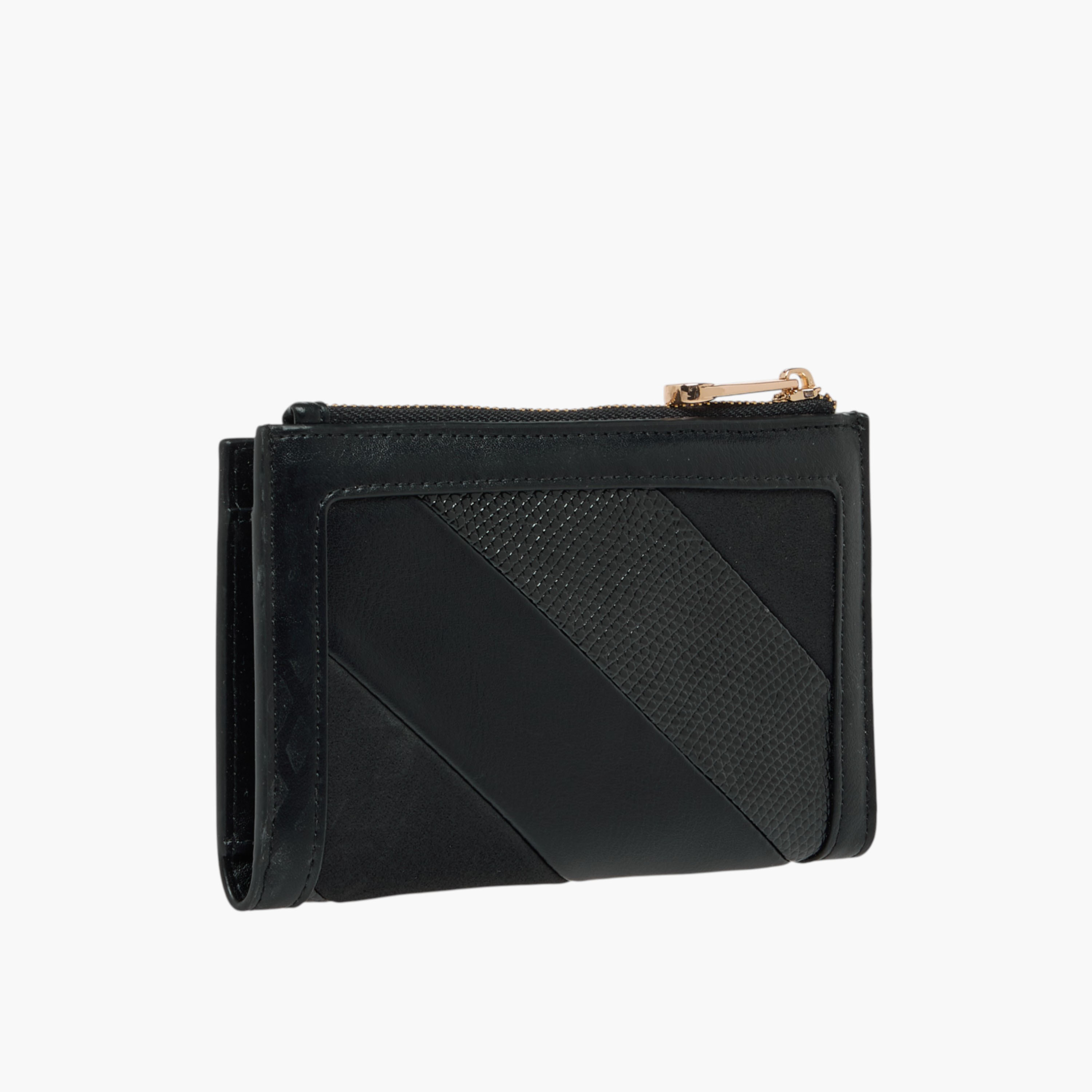 محفظة بارزة الملمس بطية ثنائية مع زر إغلاق مغناطيسي من سيليست-women-bagsandwallets-wallets-image-2
