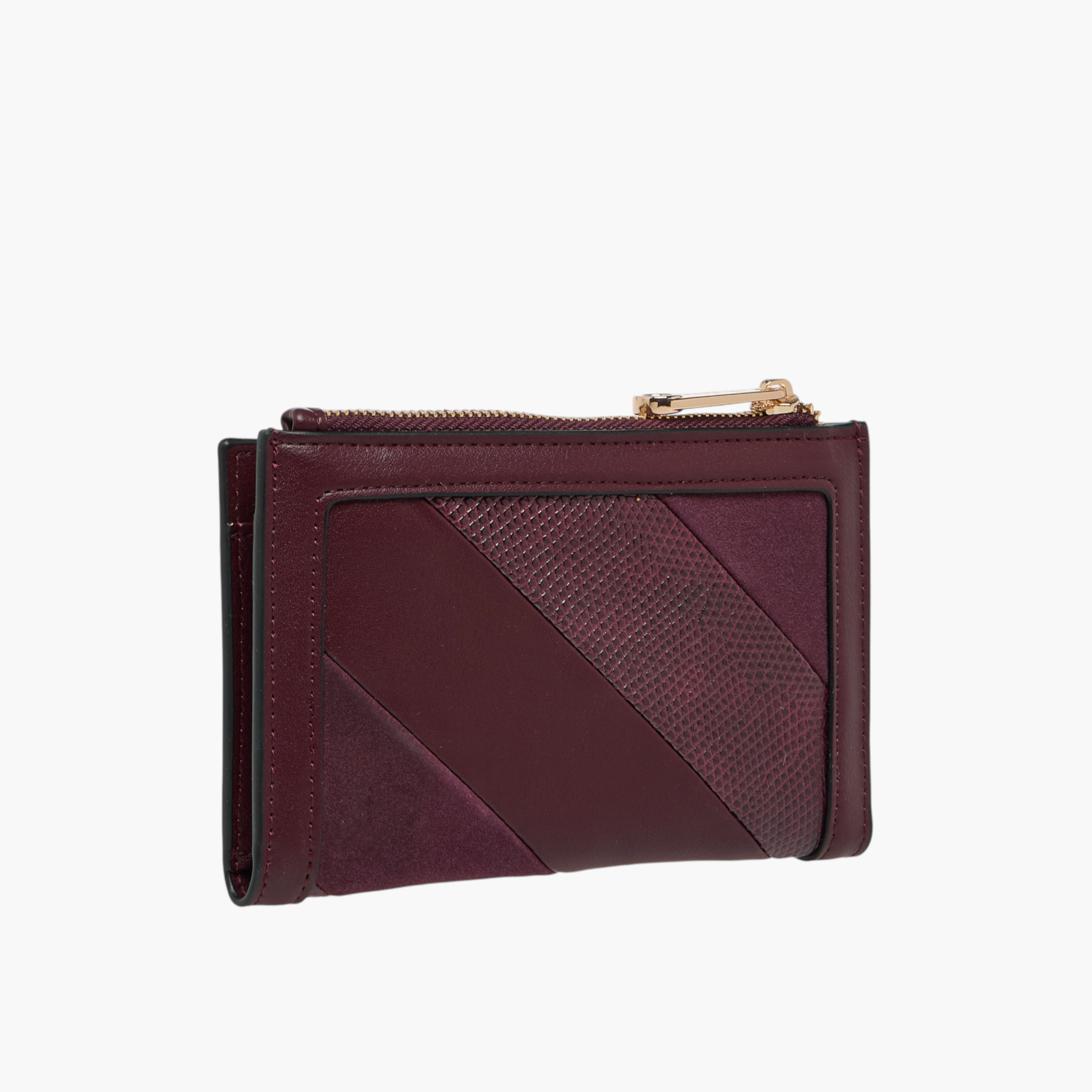 محفظة بارزة الملمس بطية ثنائية مع زر إغلاق مغناطيسي من سيليست-women-bagsandwallets-wallets-image-2