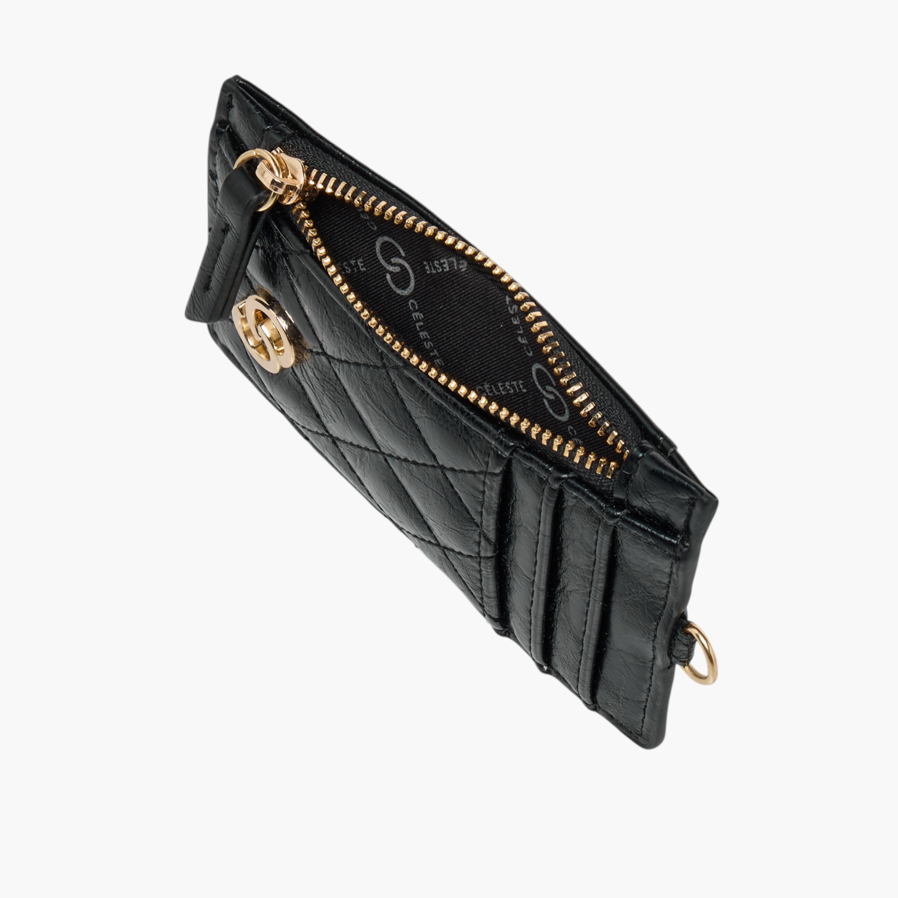 حامل بطاقات مبطن مع حزام سلسلة قابل للفصل من سيليست-women-bagsandwallets-wallets-image-7