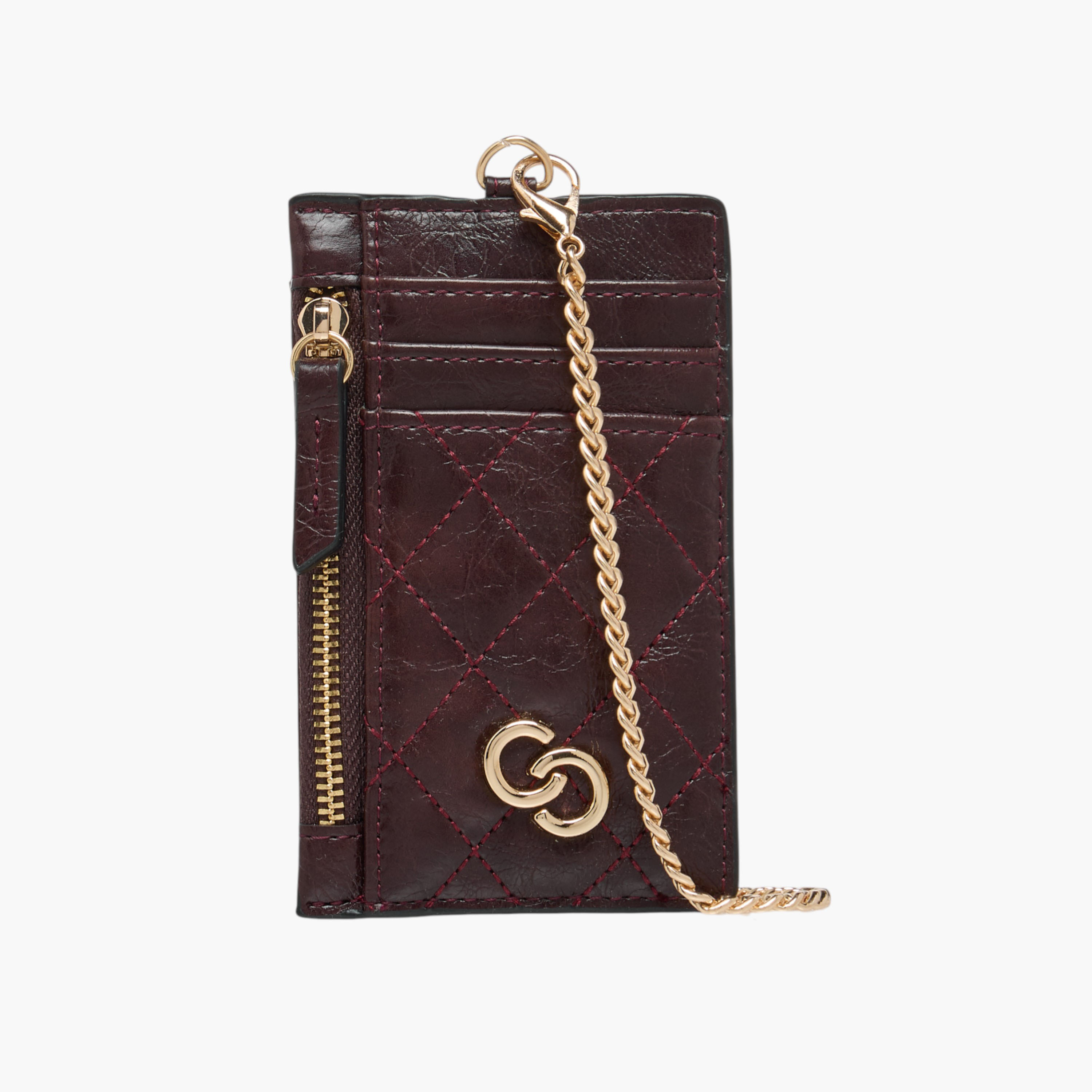 حامل بطاقات مبطن مع حزام سلسلة قابل للفصل من سيليست-women-bagsandwallets-wallets-image-1