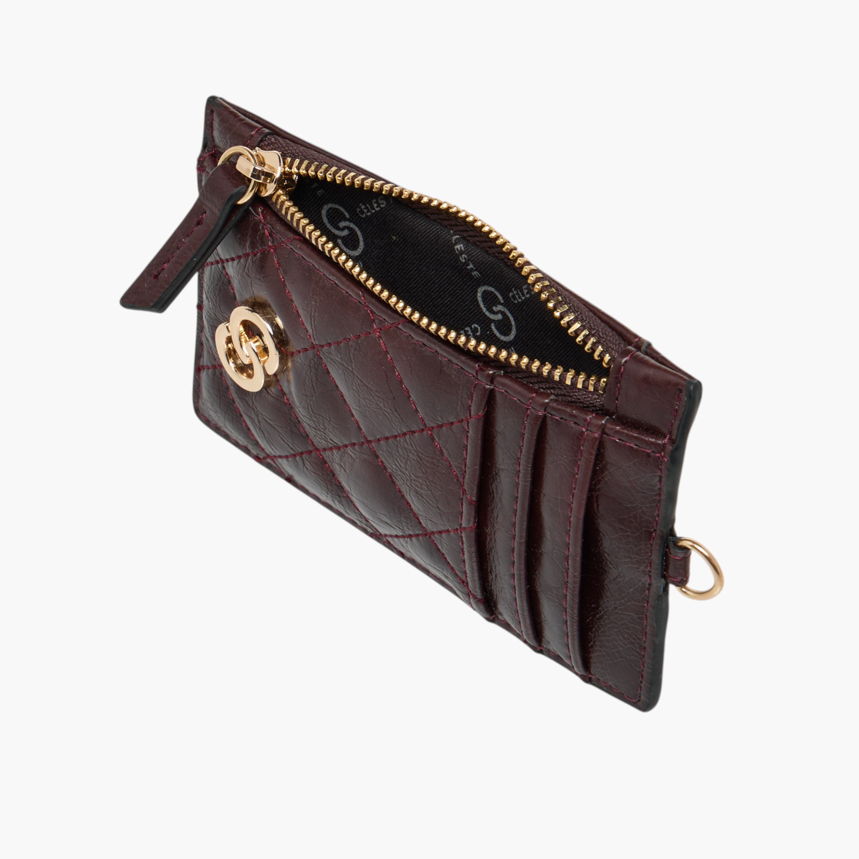 حامل بطاقات مبطن مع حزام سلسلة قابل للفصل من سيليست-women-bagsandwallets-wallets-image-7