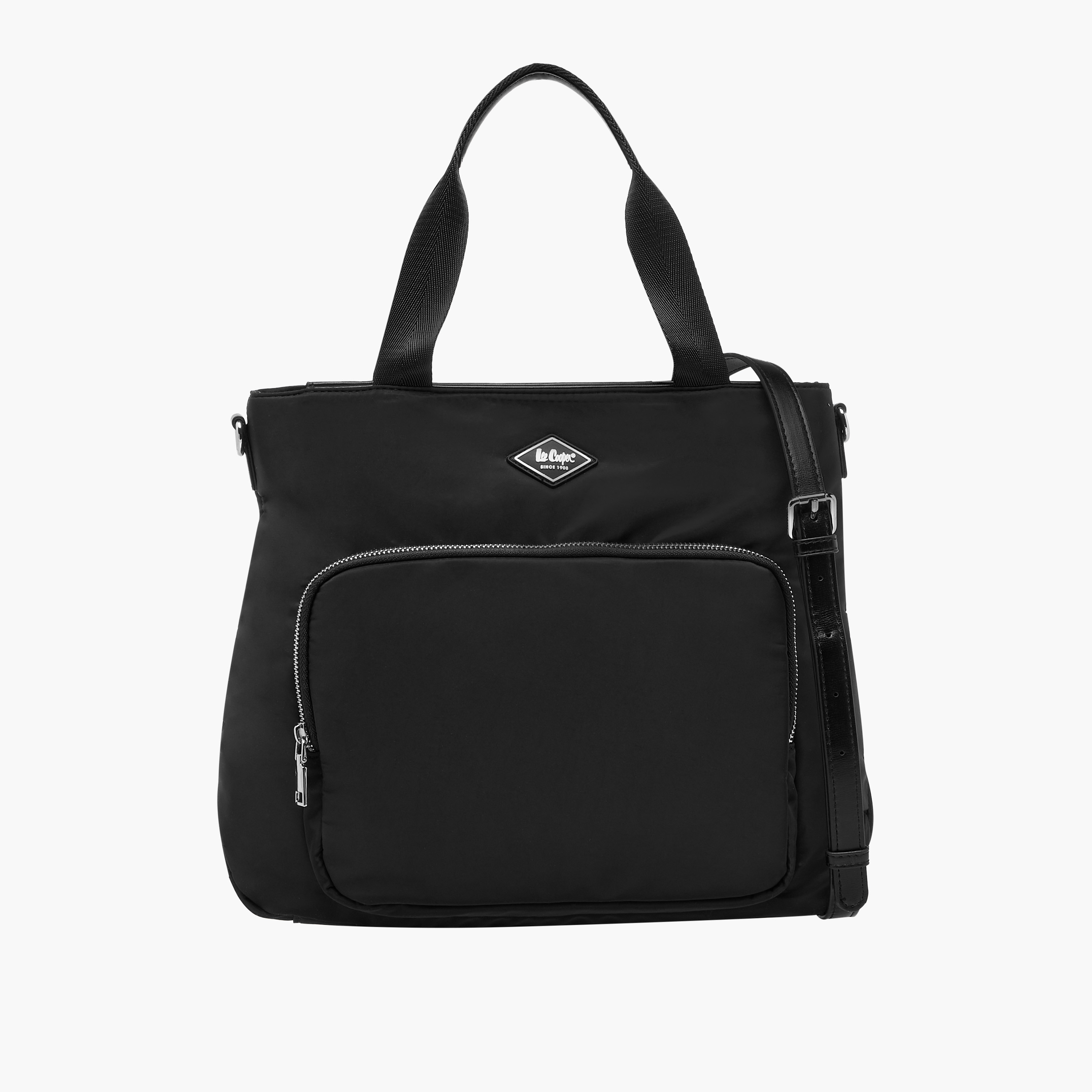Lee Cooper Solid Tote Bag with Double Handle-women-bagsandwallets-handbags-image-1