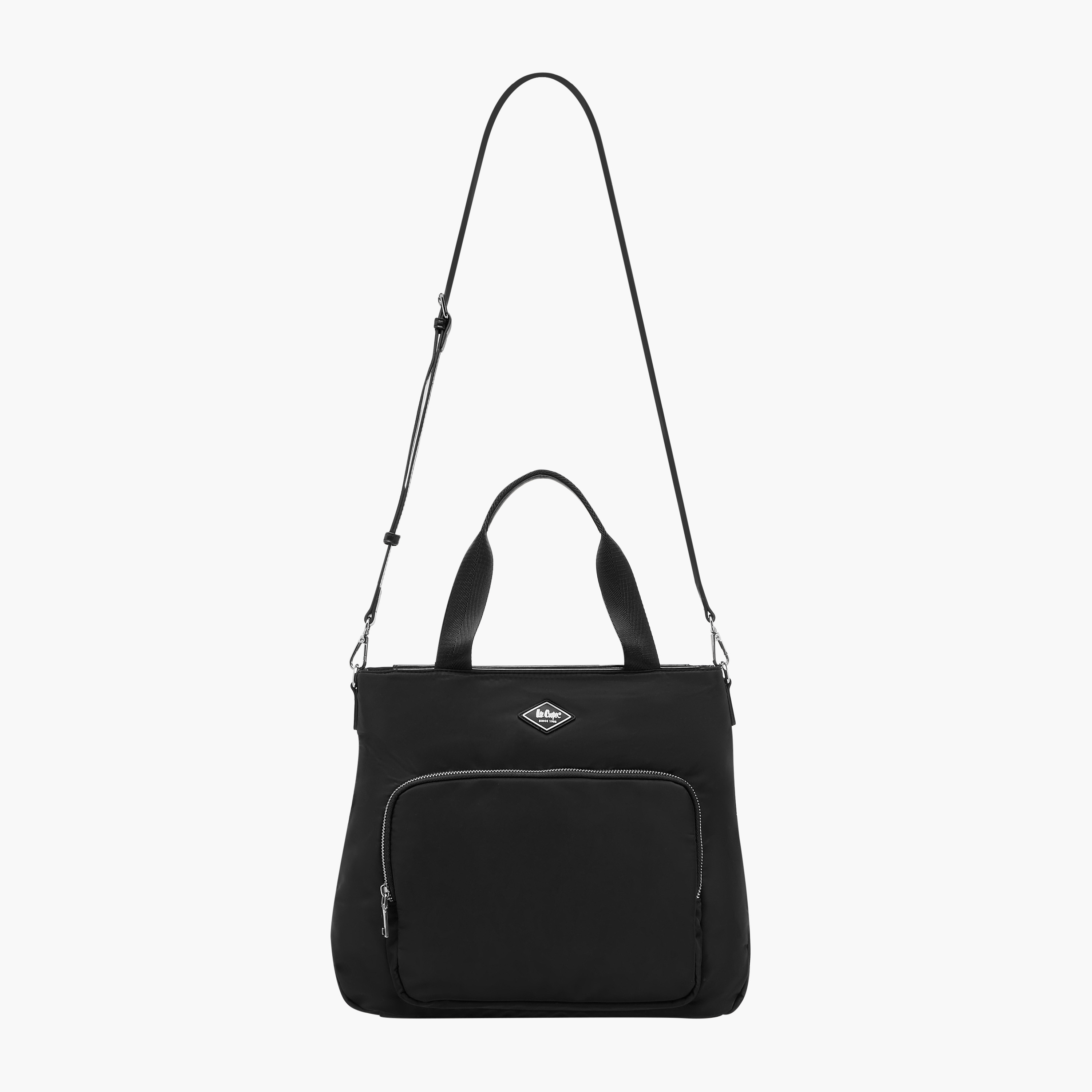 Lee Cooper Solid Tote Bag with Double Handle-women-bagsandwallets-handbags-image-3