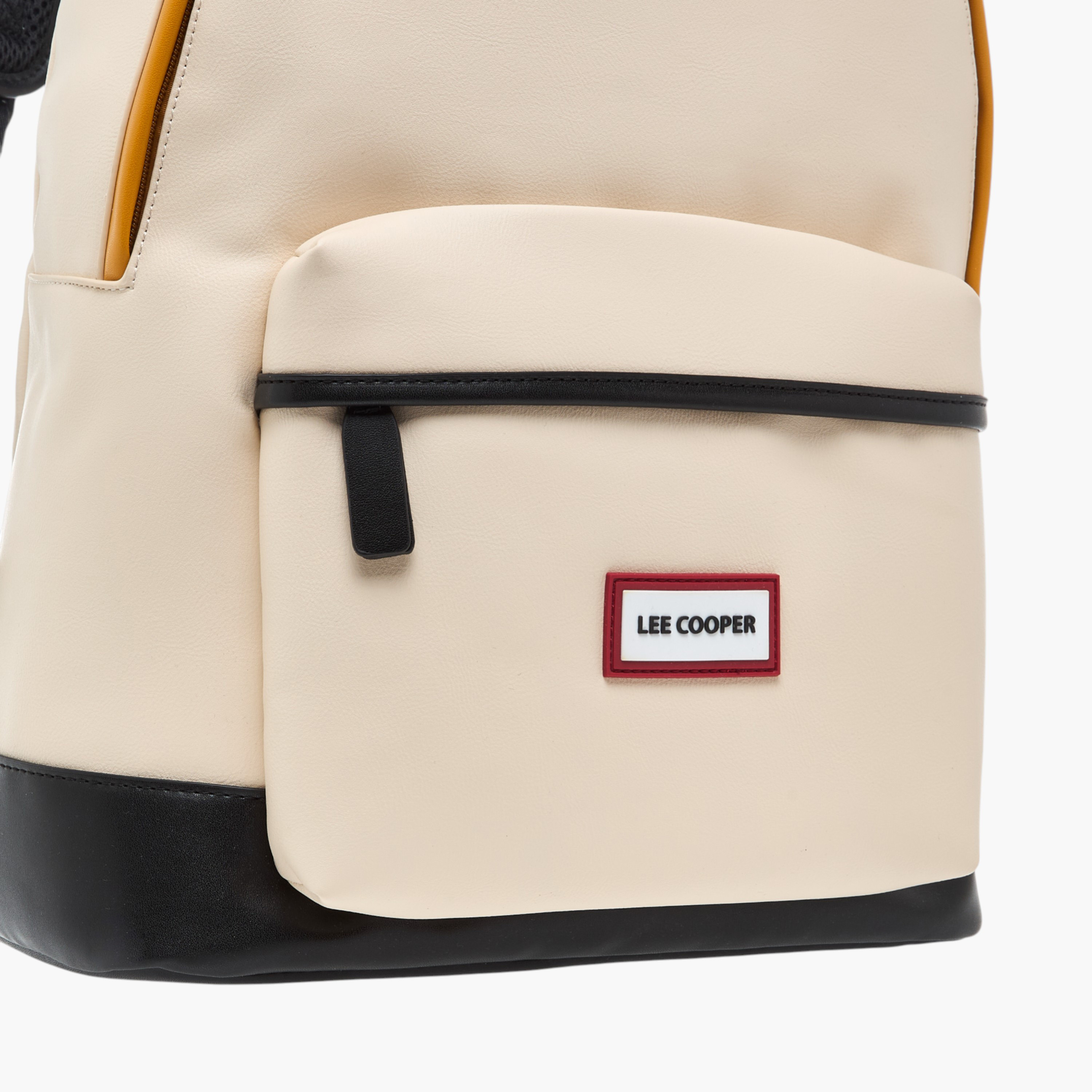 Lee Cooper Solid Backpack with Adjustable Straps and Zip Closure - 31x16x41 cm-men-bags-image-6