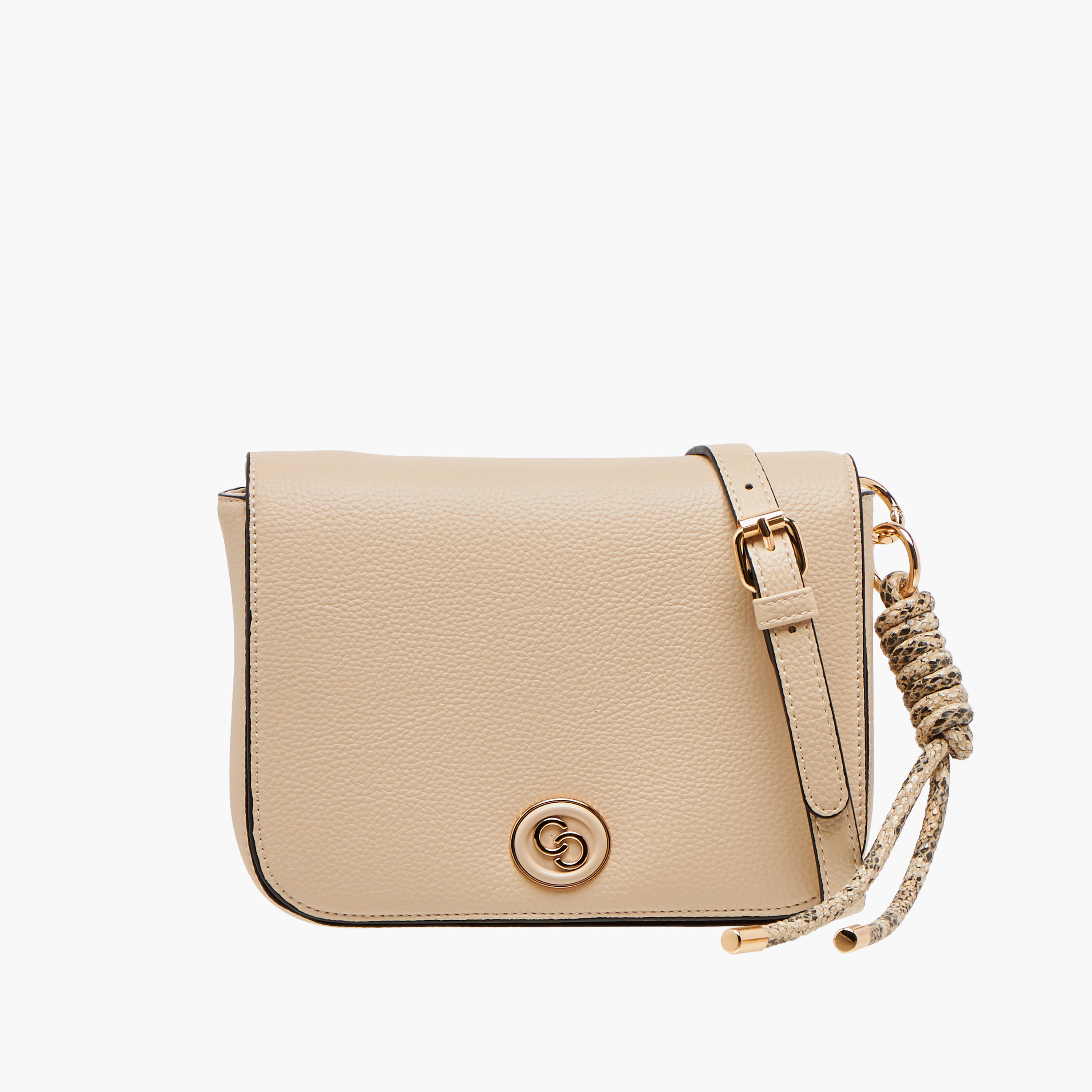 Celeste Solid Crossbody Bag with Adjustable Strap and Button Closure-women-bagsandwallets-handbags-image-1