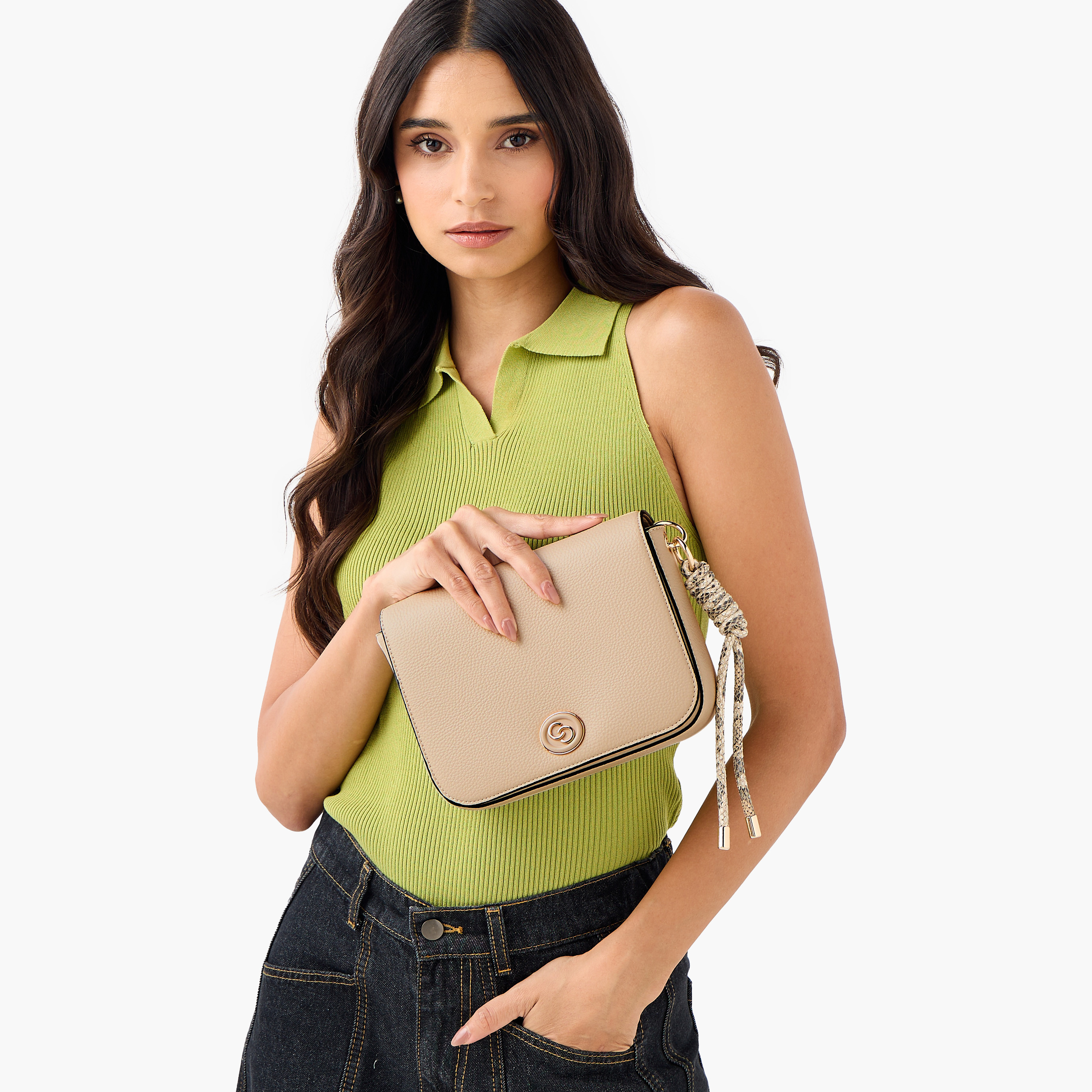 Celeste Solid Crossbody Bag with Adjustable Strap and Button Closure-women-bagsandwallets-handbags-image-8