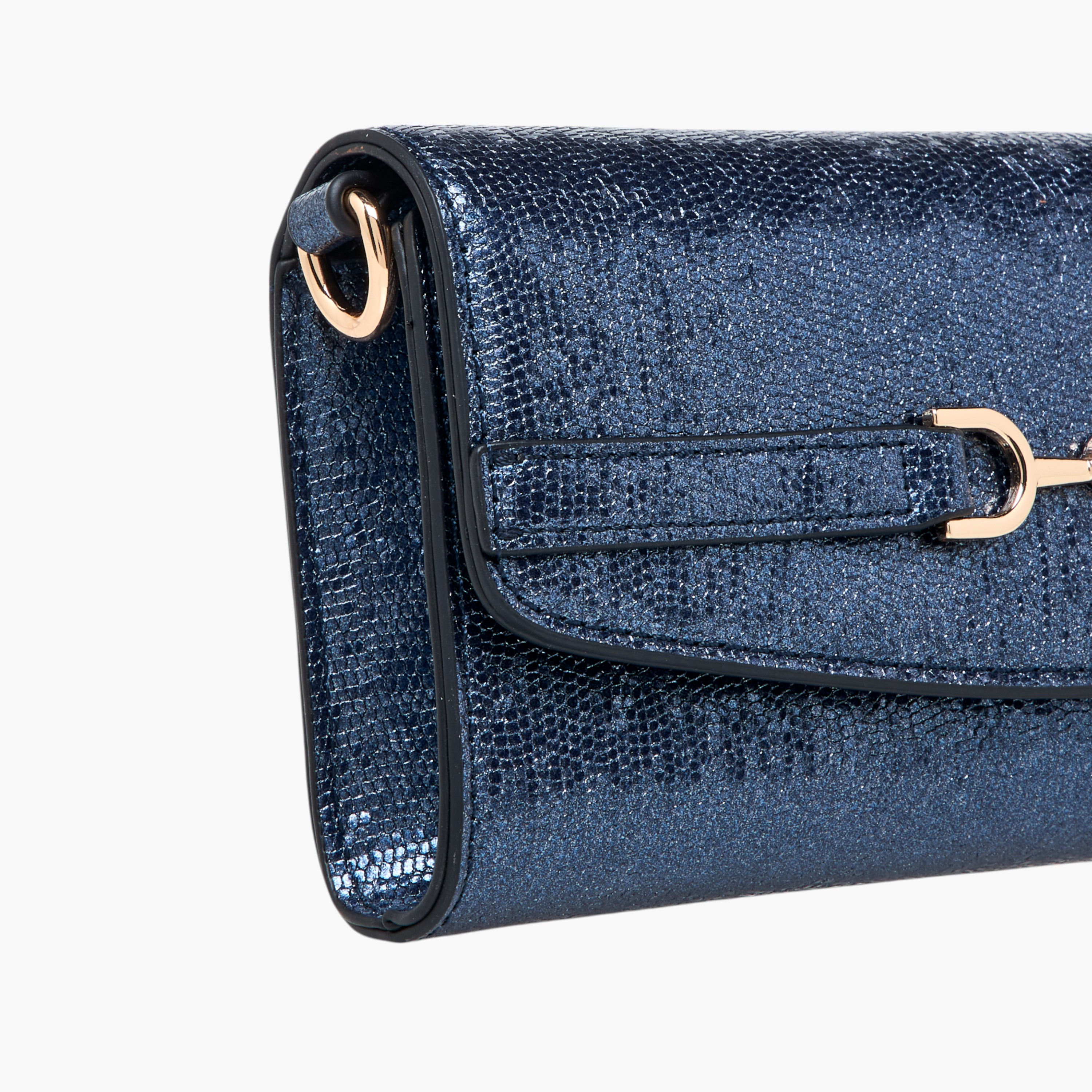 Celeste Metallic Textured Crossbody Bag with Chain Strap and Button Closure-women-bagsandwallets-handbags-image-6