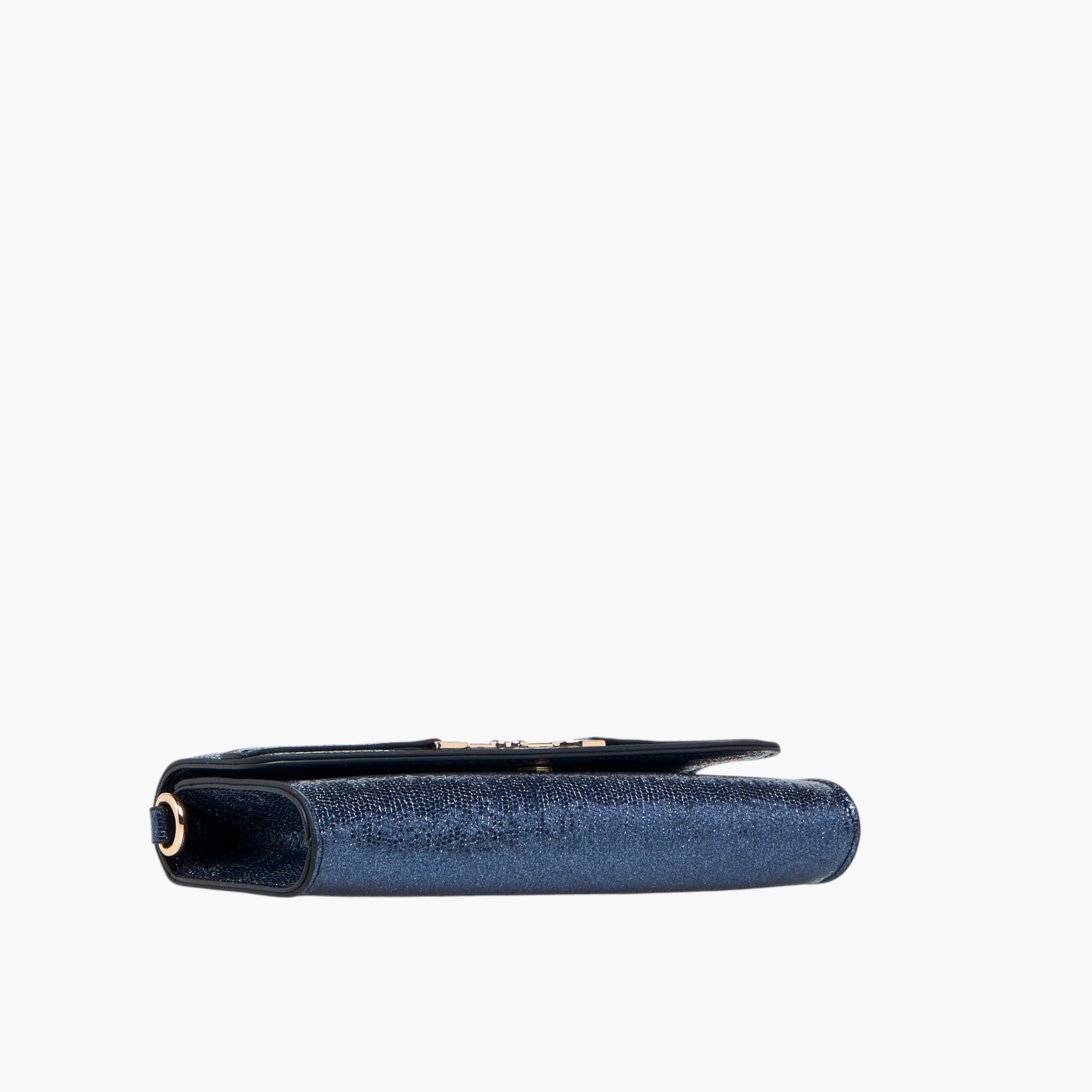 Celeste Metallic Textured Crossbody Bag with Chain Strap and Button Closure-women-bagsandwallets-handbags-image-7