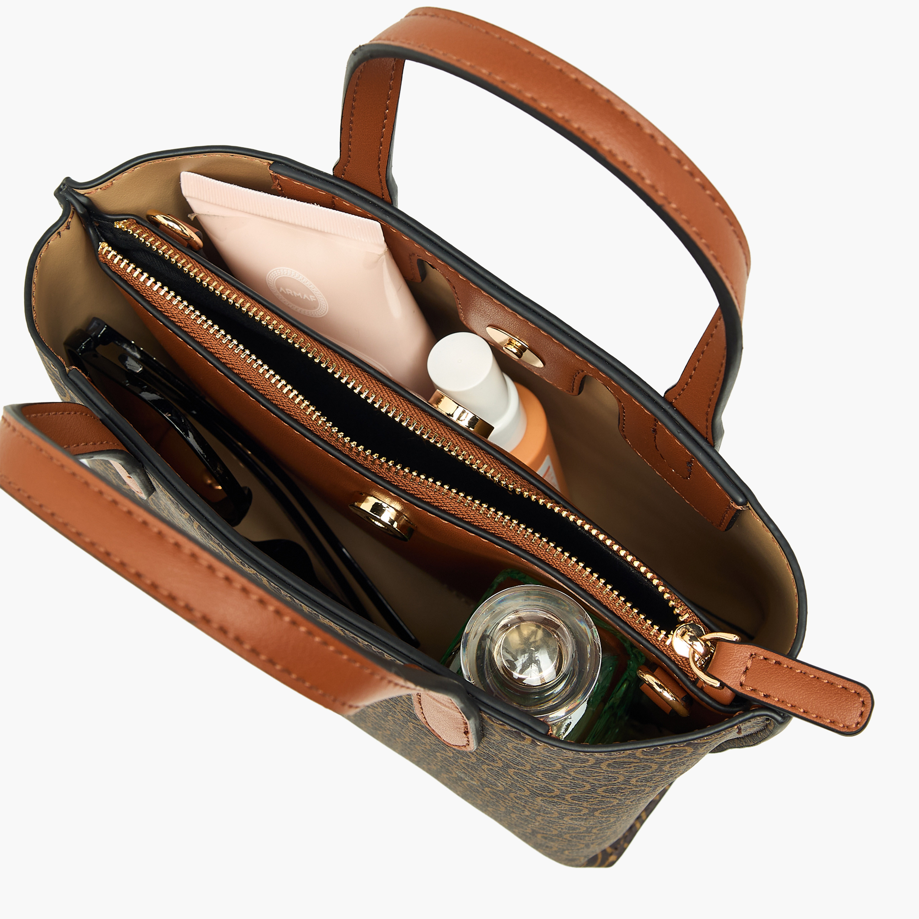 Celeste Monogram Print Tote Bag with Zip Closure and Coin Pouch-women-bagsandwallets-handbags-image-11