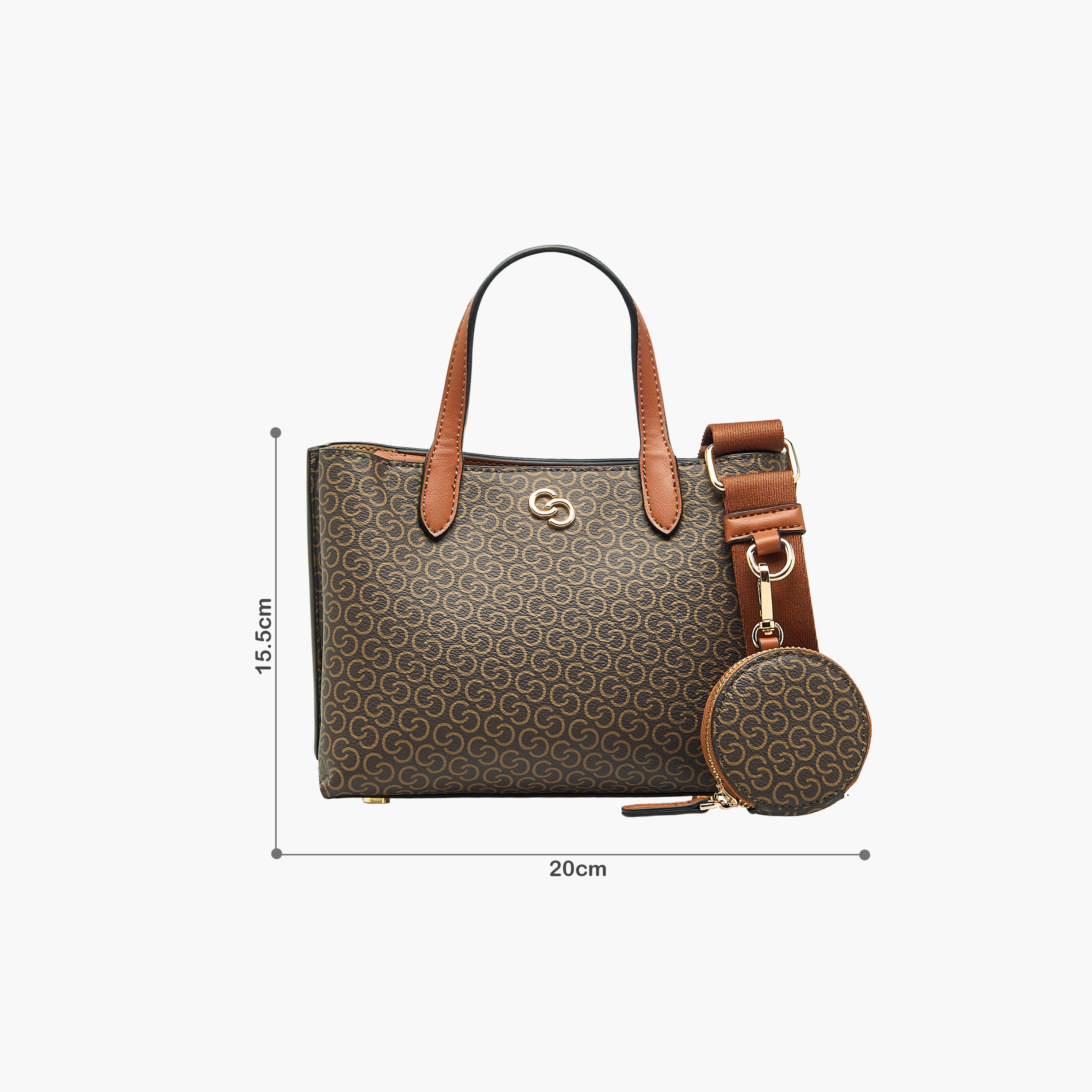 Celeste Monogram Print Tote Bag with Zip Closure and Coin Pouch-women-bagsandwallets-handbags-image-2