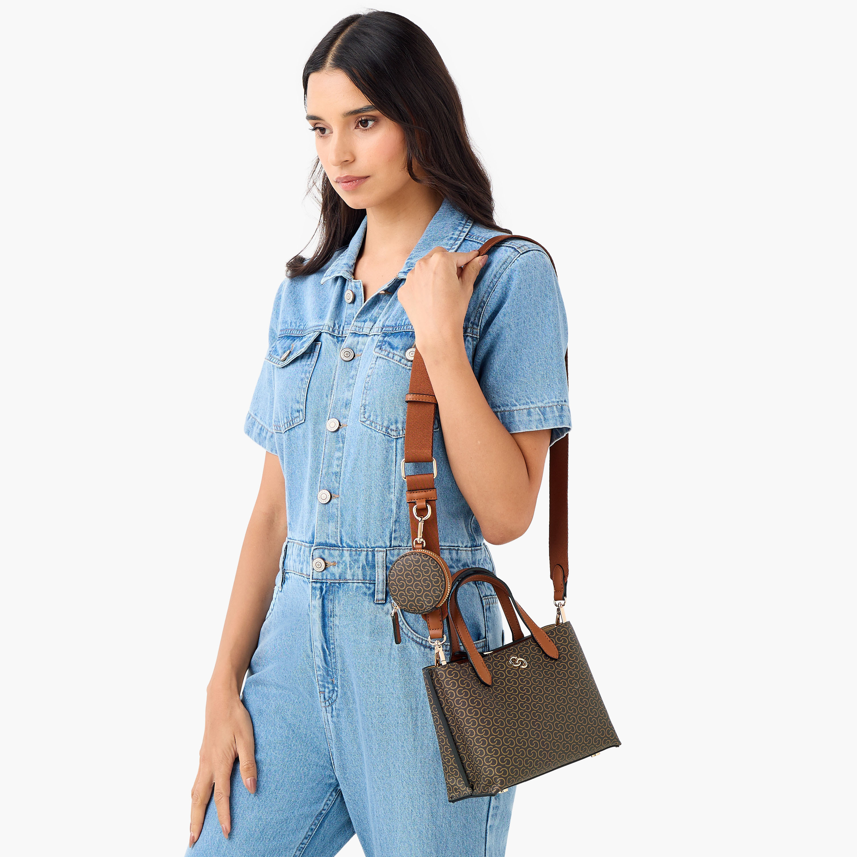 Celeste Monogram Print Tote Bag with Zip Closure and Coin Pouch-women-bagsandwallets-handbags-image-10