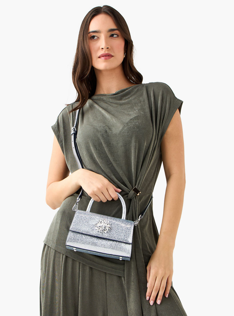Celeste Embellished Satchel Bag with Magnetic Button Closure-women-bagsandwallets-handbags-image-2