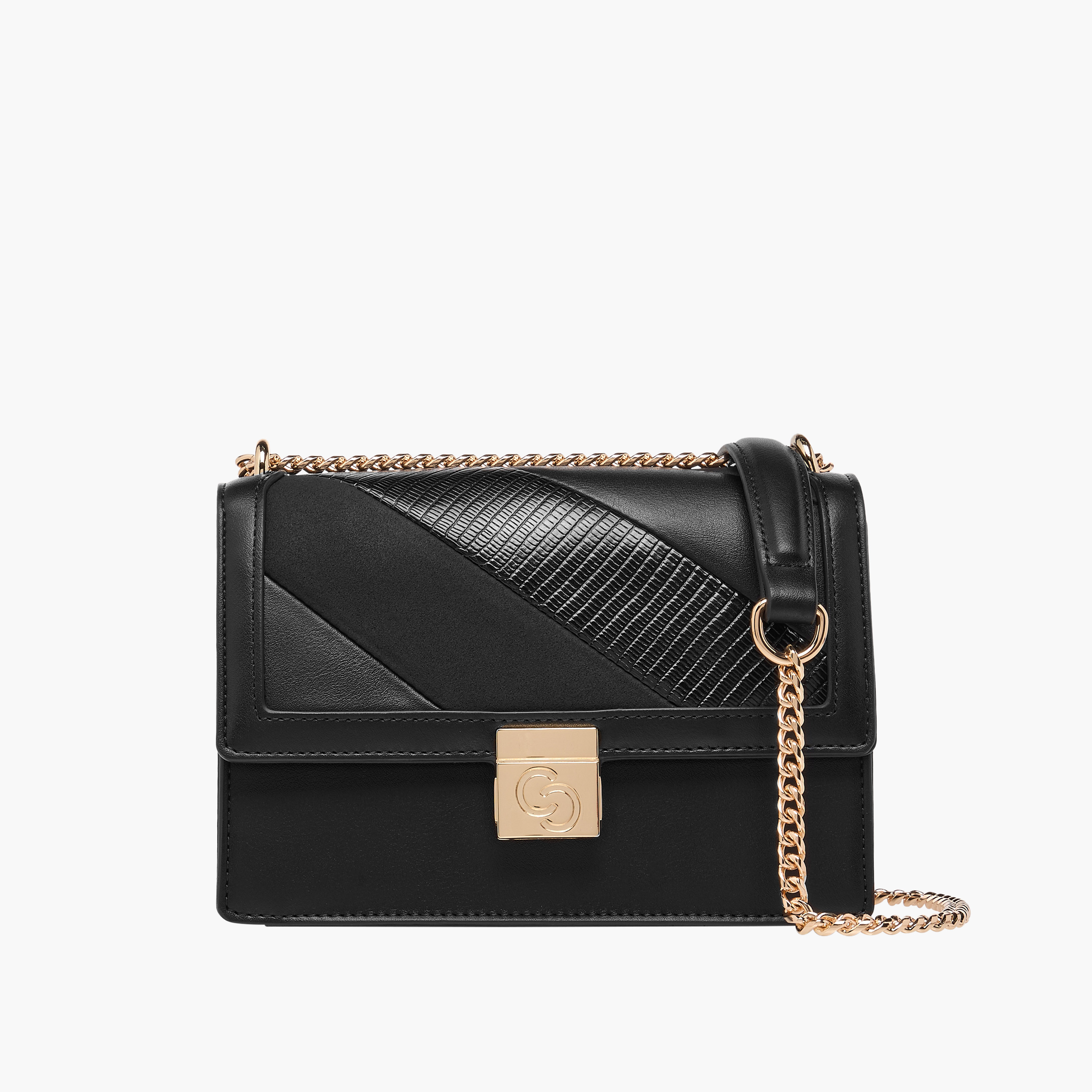 Celeste Textured Crossbody Bag with Magnetic Button Closure-women-bagsandwallets-handbags-image-1