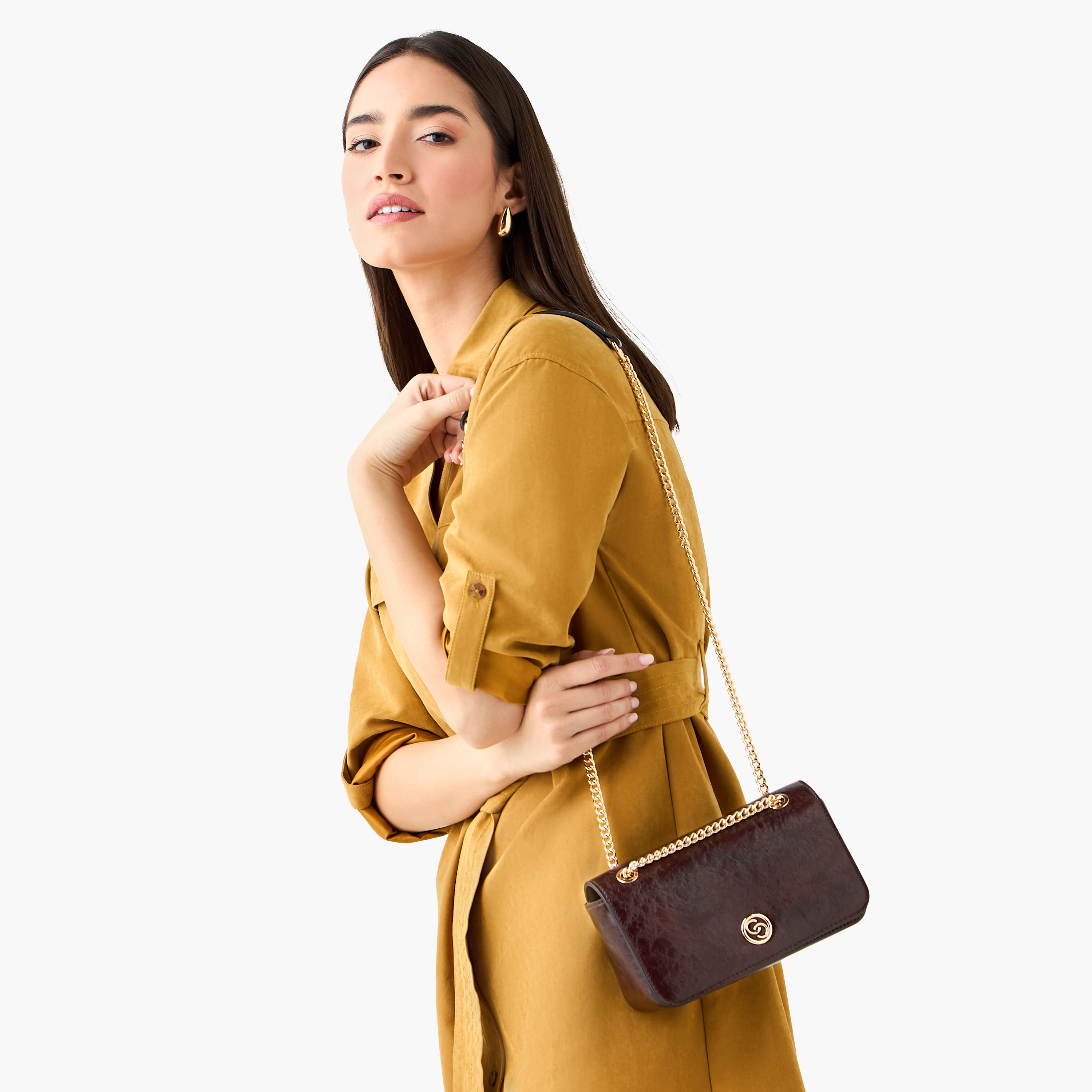 شنطة كروس بودي بارزة الملمس بحزام سلسلة من سيليست-women-bagsandwallets-handbags-image-2