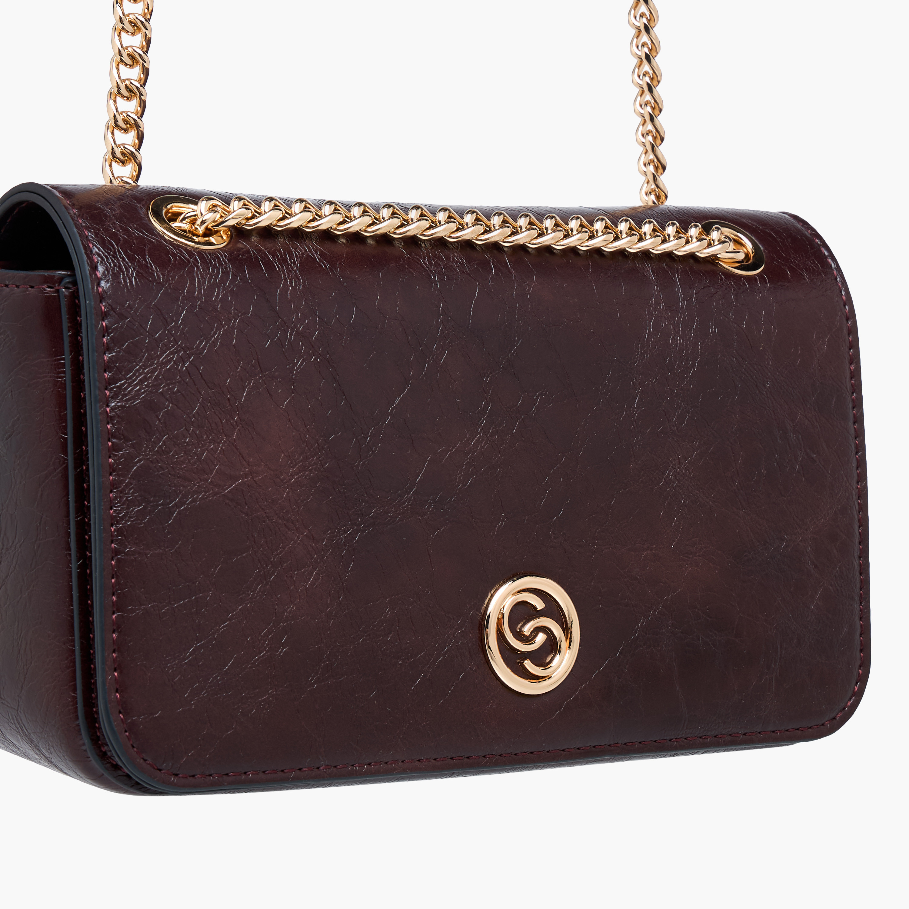 شنطة كروس بودي بارزة الملمس بحزام سلسلة من سيليست-women-bagsandwallets-handbags-image-5