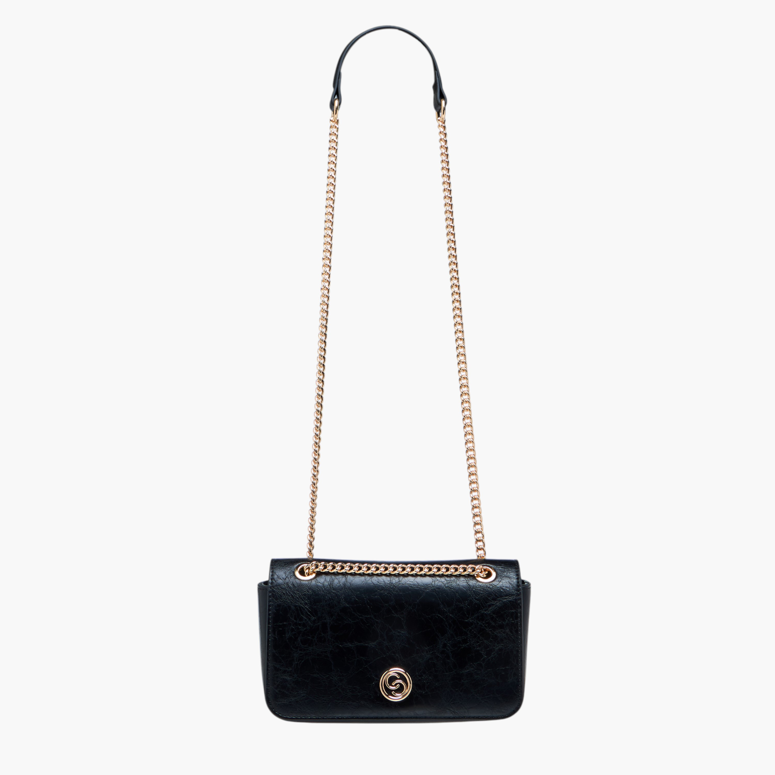 Celeste Textured Crossbody Bag with Chain Strap-women-bagsandwallets-handbags-image-2