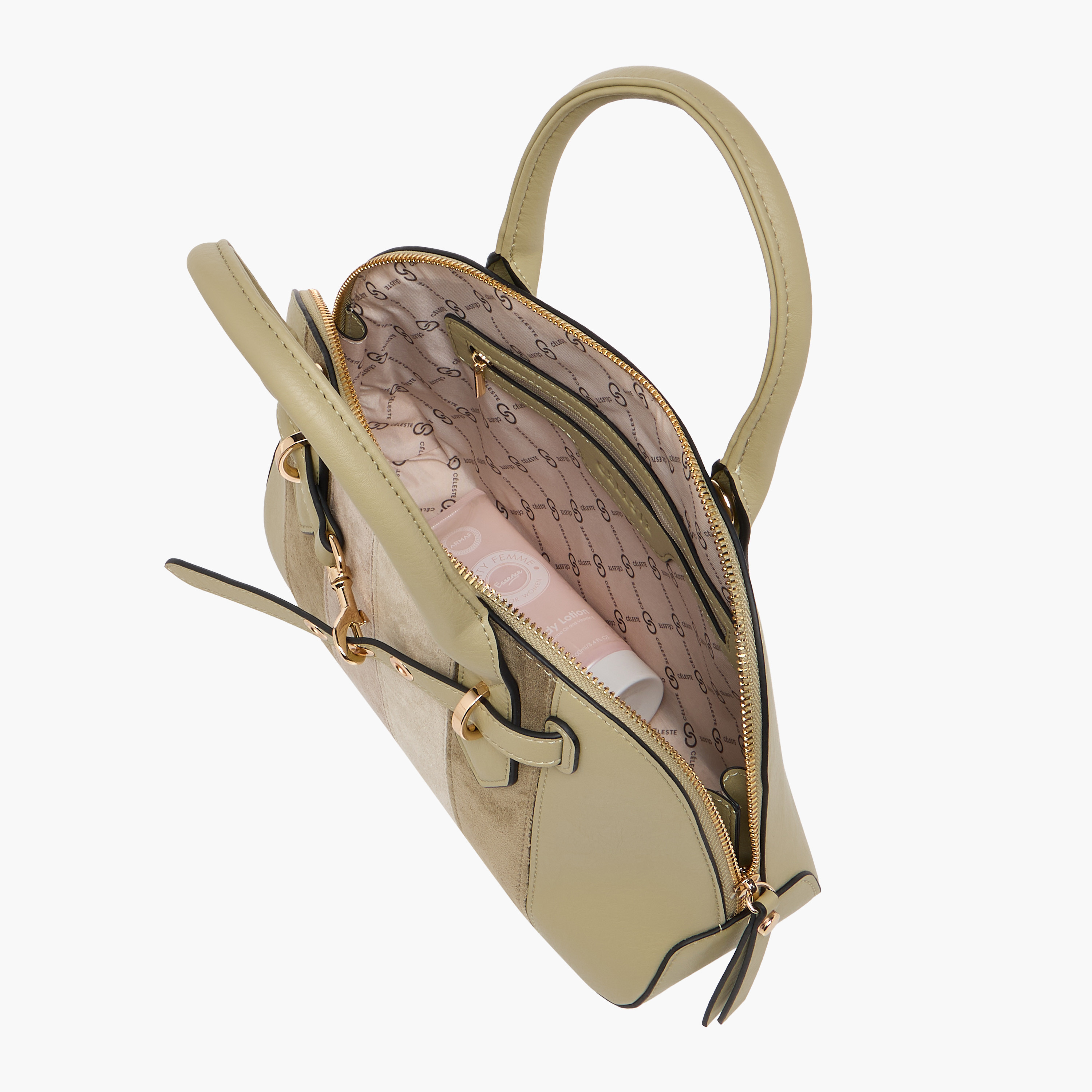 Celeste Colourblock Tote Bag with Double Handles and Detachable Purse-women-bagsandwallets-handbags-image-12