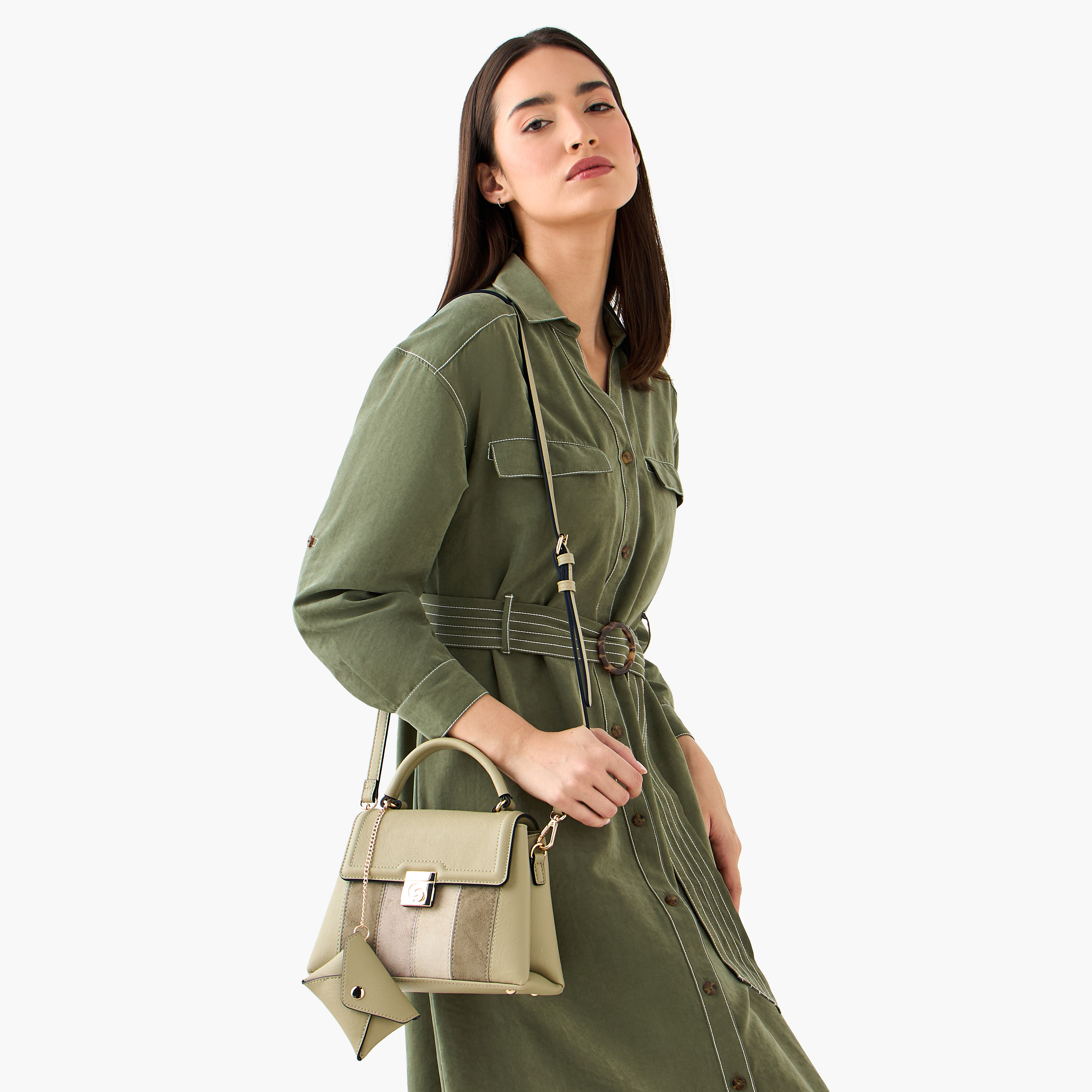 Celeste Colourblock Satchel Bag with Top Handle and Detachable Purse-women-bagsandwallets-handbags-image-2