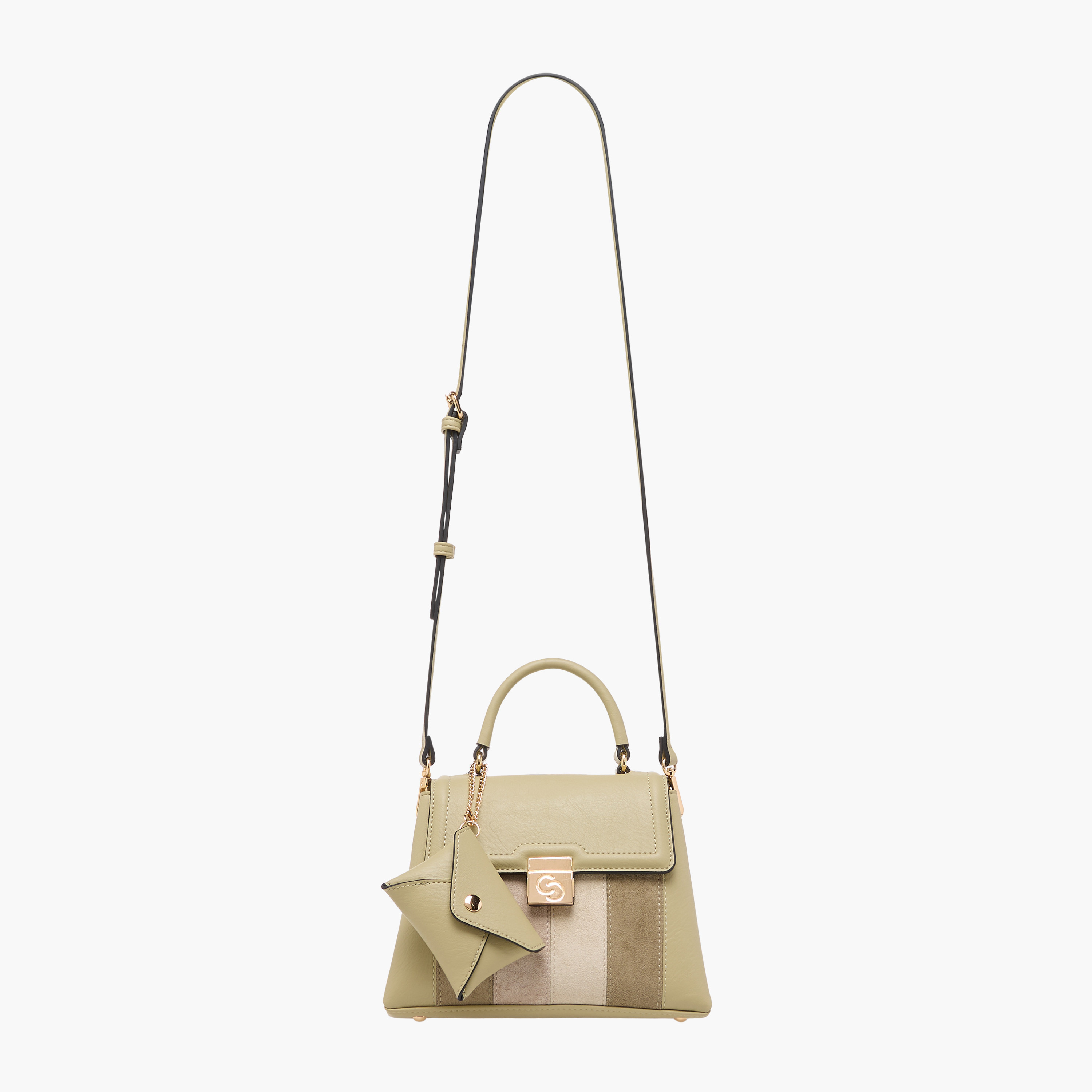 Celeste Colourblock Satchel Bag with Top Handle and Detachable Purse-women-bagsandwallets-handbags-image-3