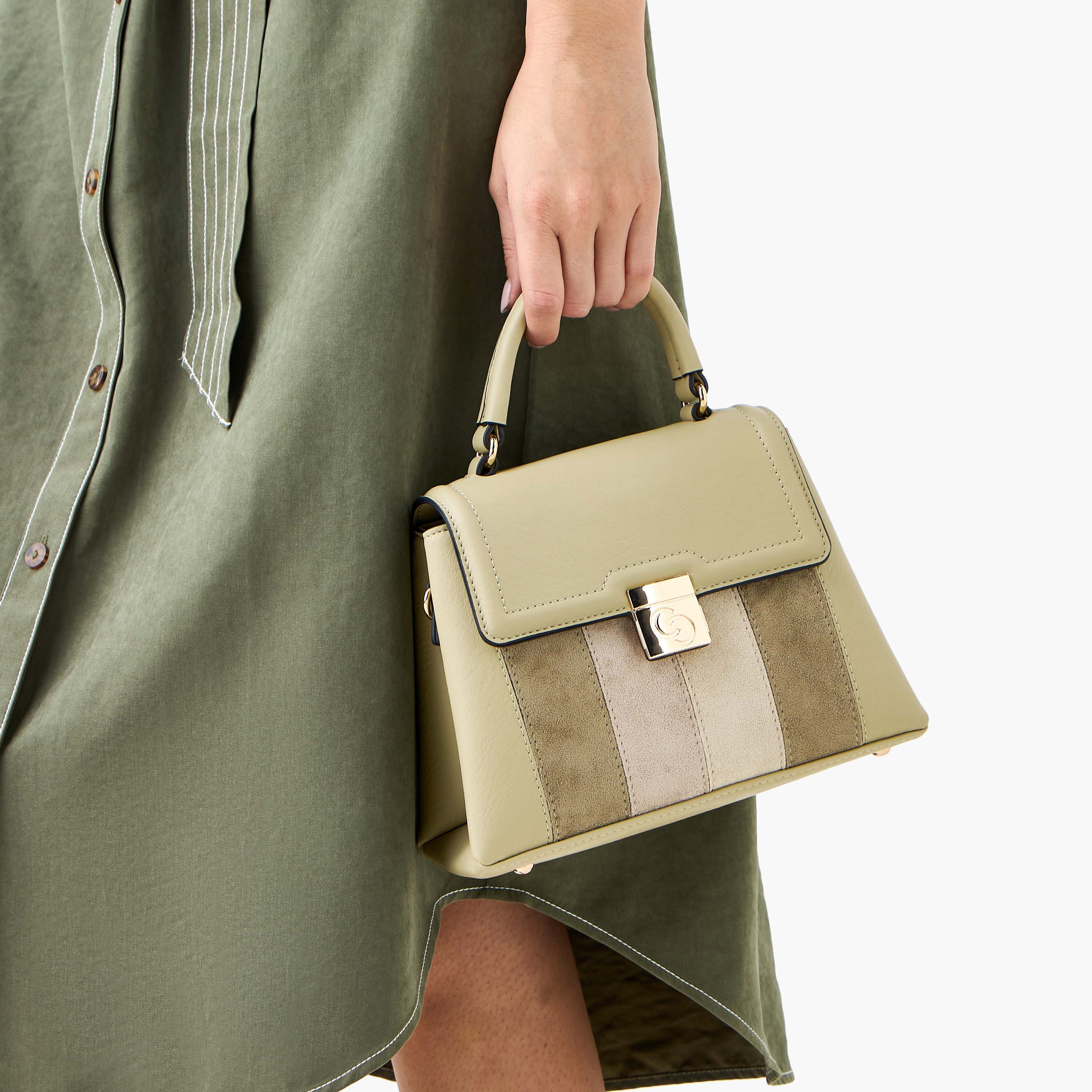 Celeste Colourblock Satchel Bag with Top Handle and Detachable Purse-women-bagsandwallets-handbags-image-9