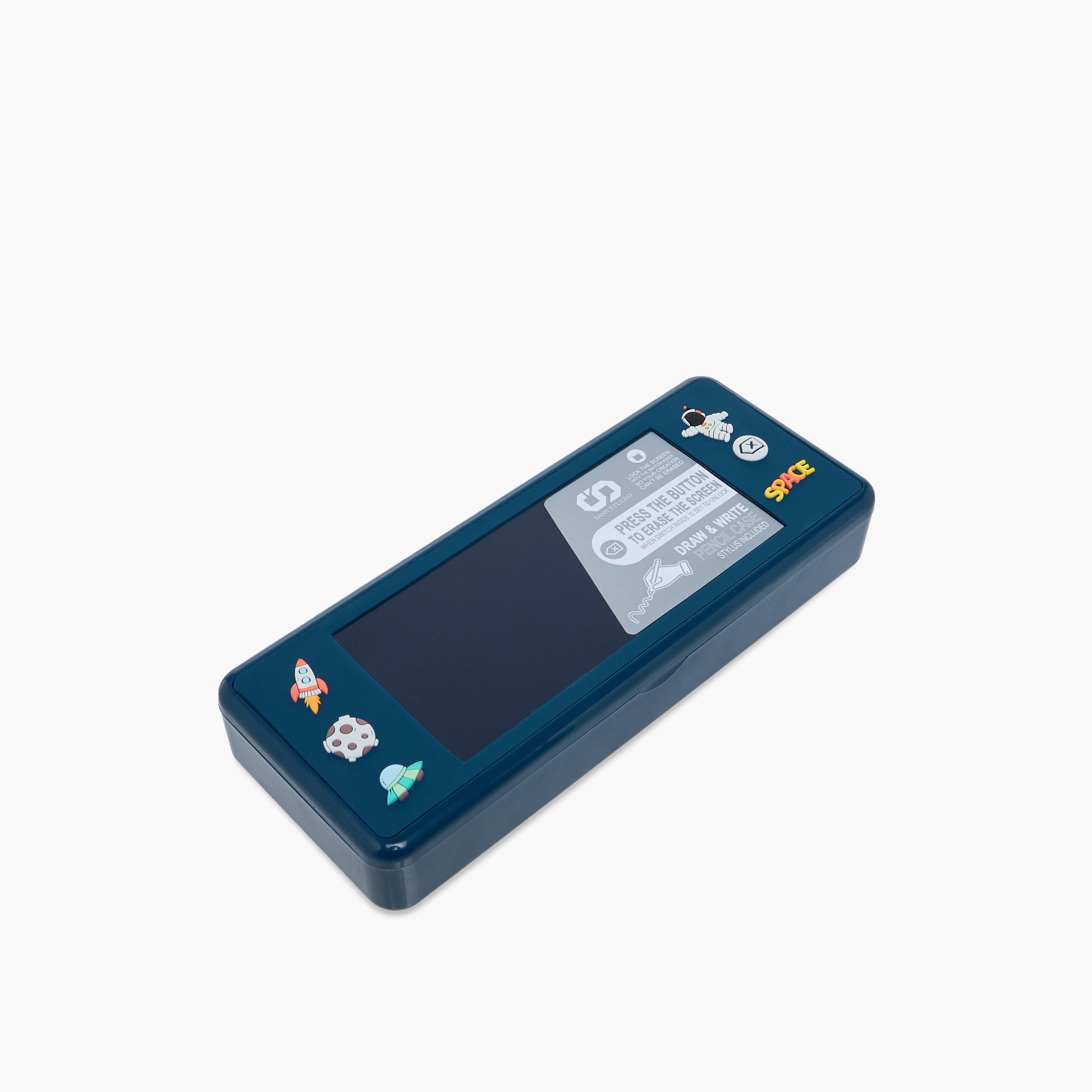 Astronaut Accent Pencil Box with LCD Draw Pad and Pen-school-stationery-pencilcases-image-2
