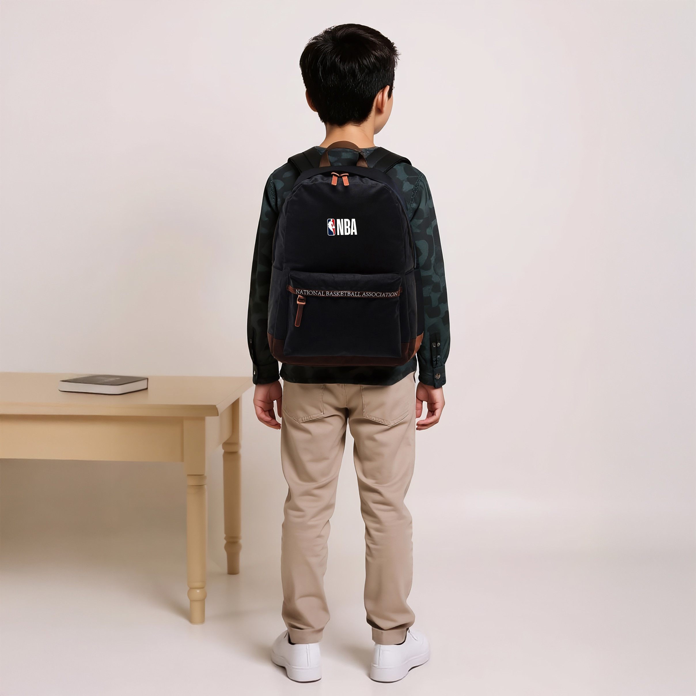 NBA Printed Backpack with Adjustable Straps and Zip Closure - 18 inches-school-bagsandbackpacks-backpacks-image-3