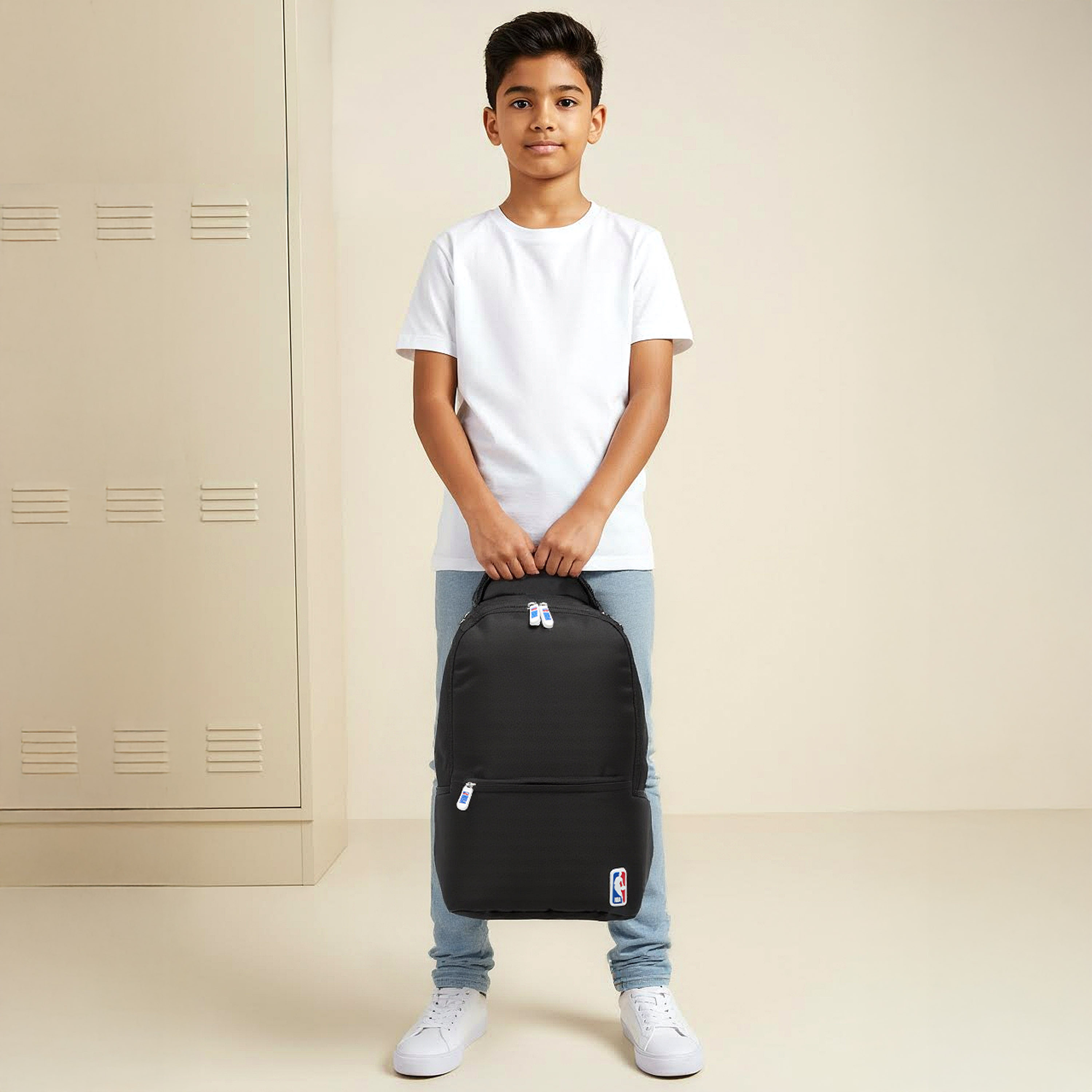 NBA Solid Backpack with Adjustable Straps and Zip Closure - 18 inches-school-bagsandbackpacks-backpacks-image-2