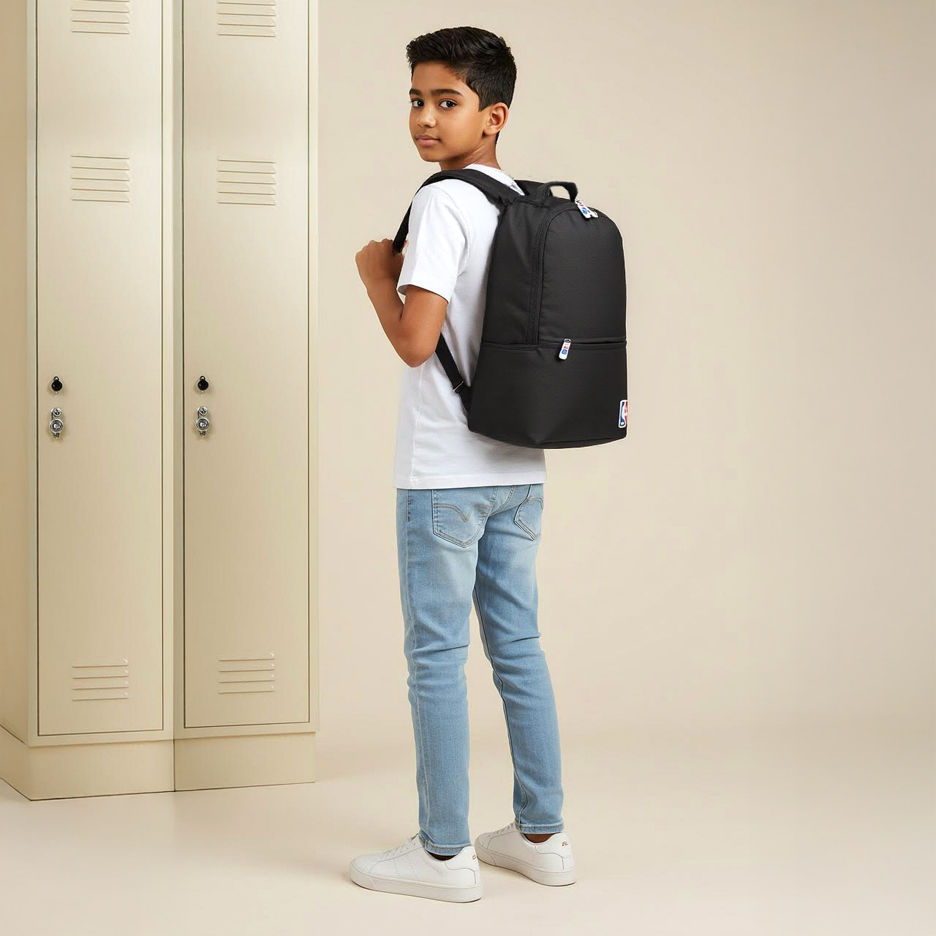 NBA Solid Backpack with Adjustable Straps and Zip Closure - 18 inches-school-bagsandbackpacks-backpacks-image-3