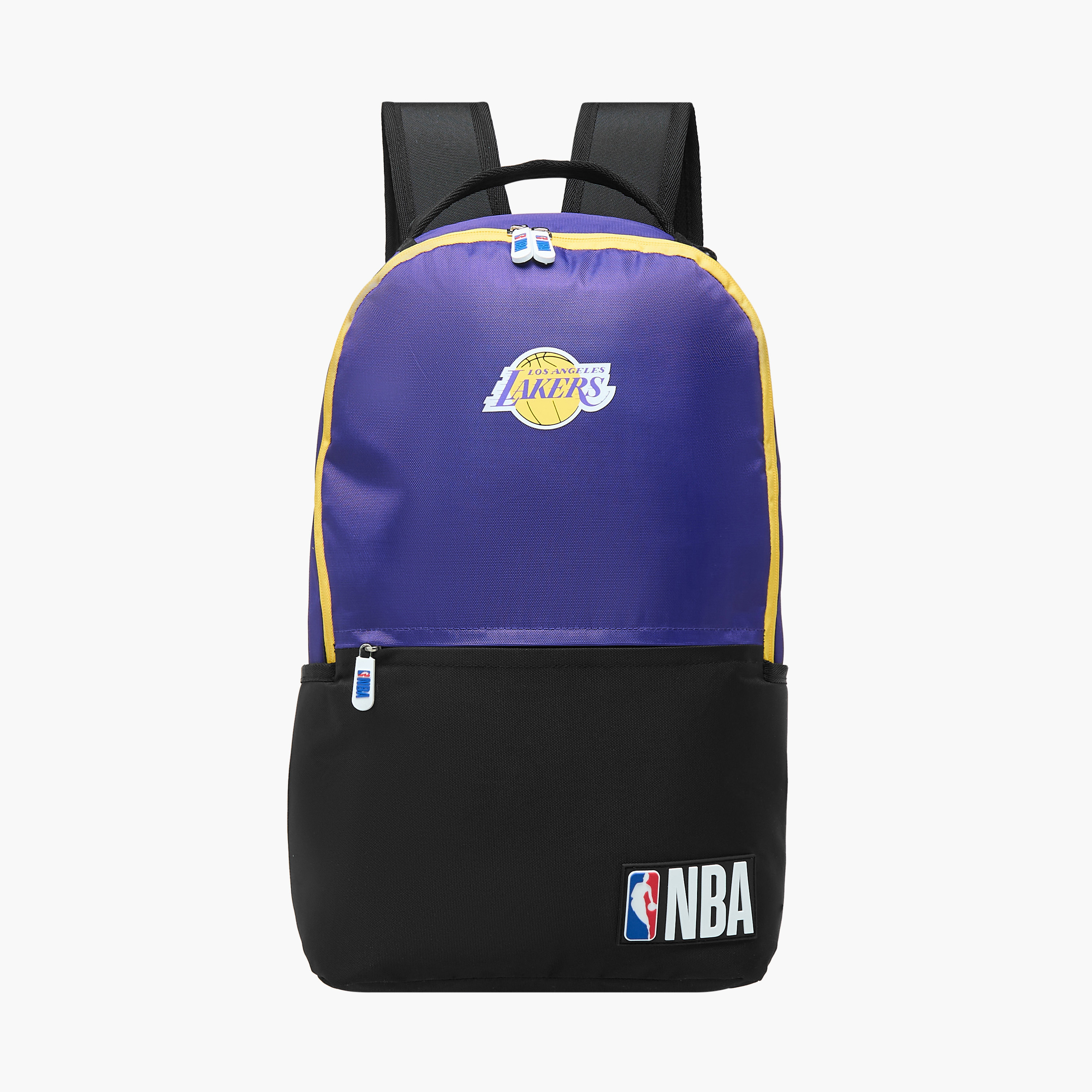 NBA The Los Angeles Lakers Logo Detail Backpack with Zip Closure - 18 inches-school-bagsandbackpacks-backpacks-image-1