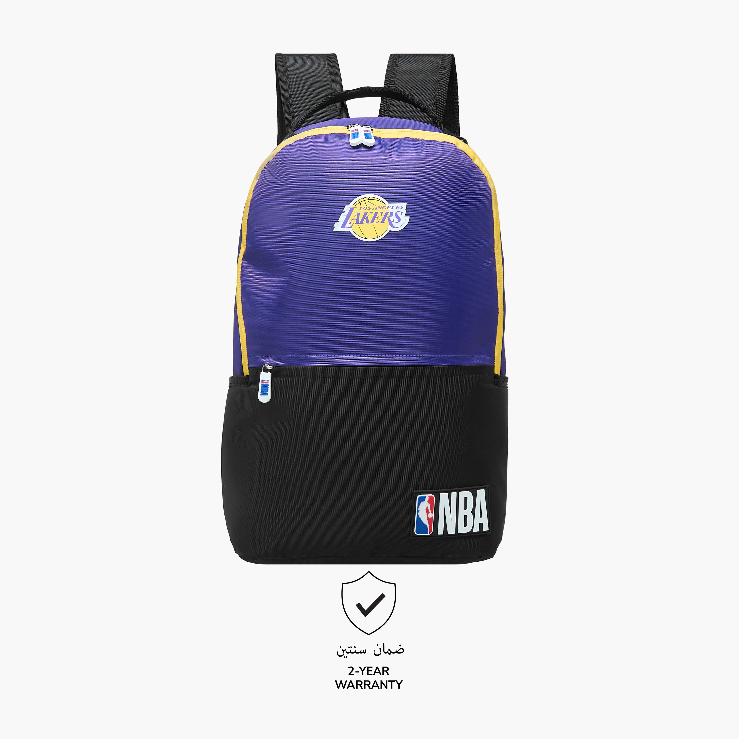 NBA The Los Angeles Lakers Logo Detail Backpack with Zip Closure - 18 inches-school-bagsandbackpacks-backpacks-image-6