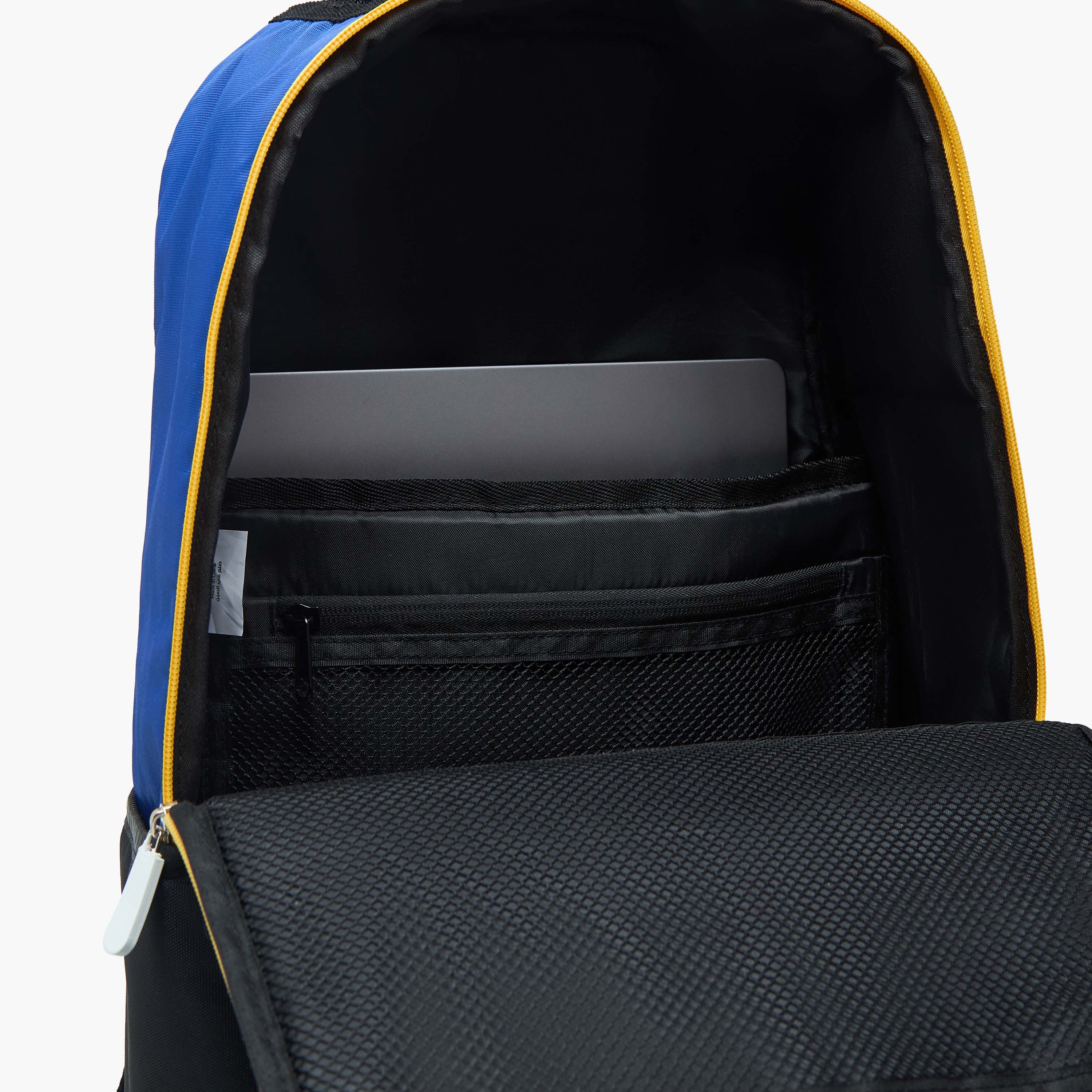 NBA The Golden State Warriors Logo Detail Backpack with Zip Closure - 18 inches-school-bagsandbackpacks-backpacks-image-14