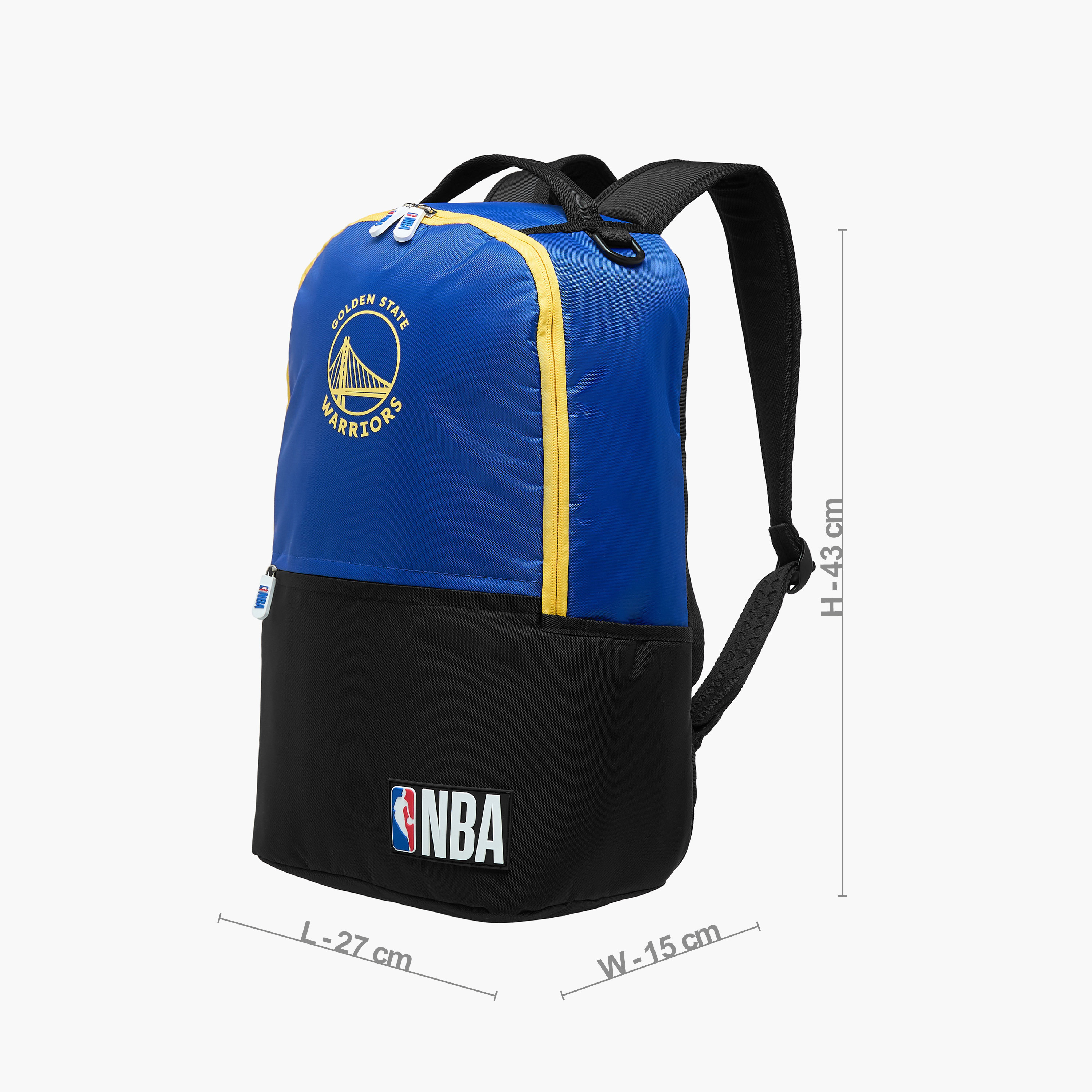 NBA The Golden State Warriors Logo Detail Backpack with Zip Closure - 18 inches-school-bagsandbackpacks-backpacks-image-4