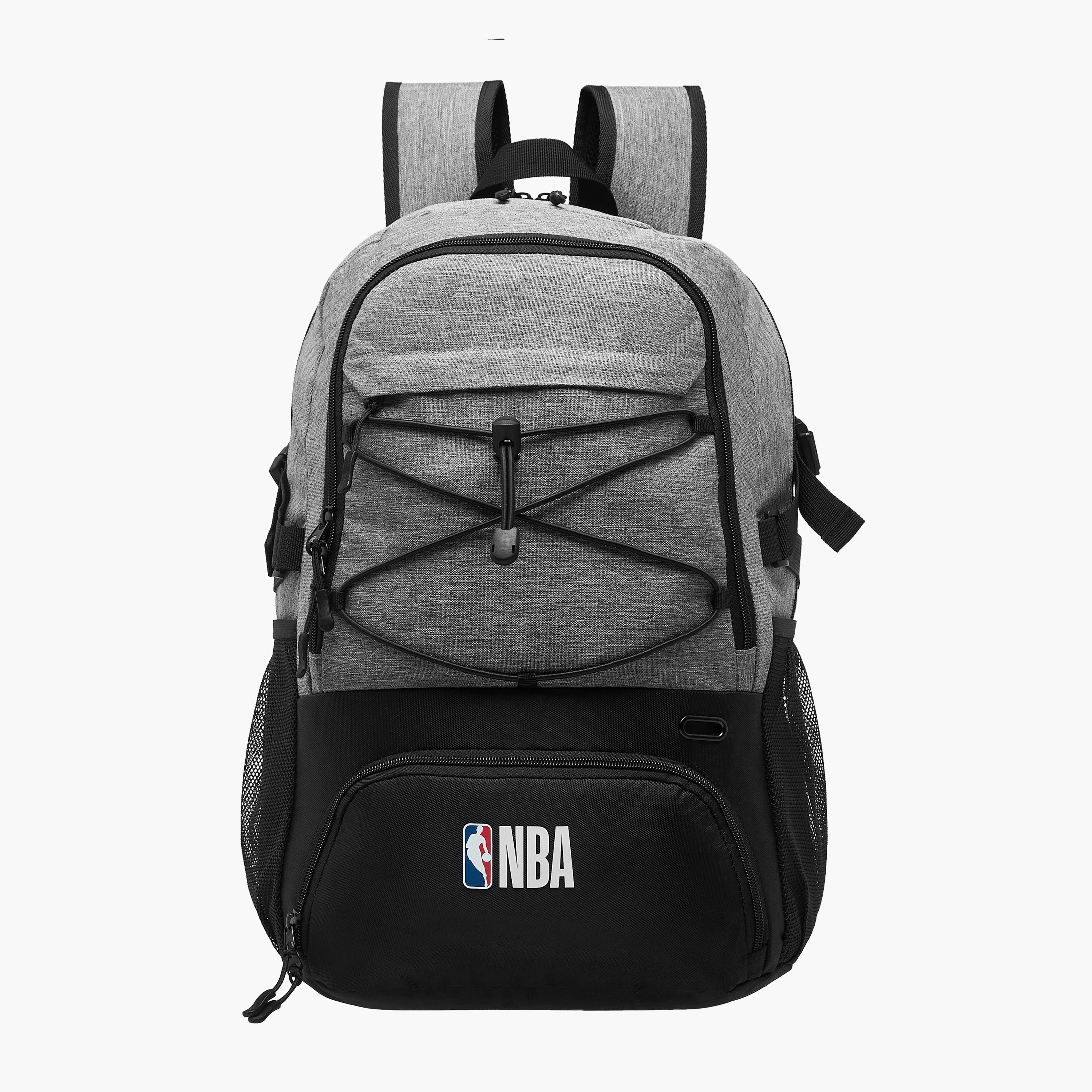 NBA Logo Print Backpack with Adjustable Straps and Zip Closure - 18 inches-school-bagsandbackpacks-backpacks-image-1