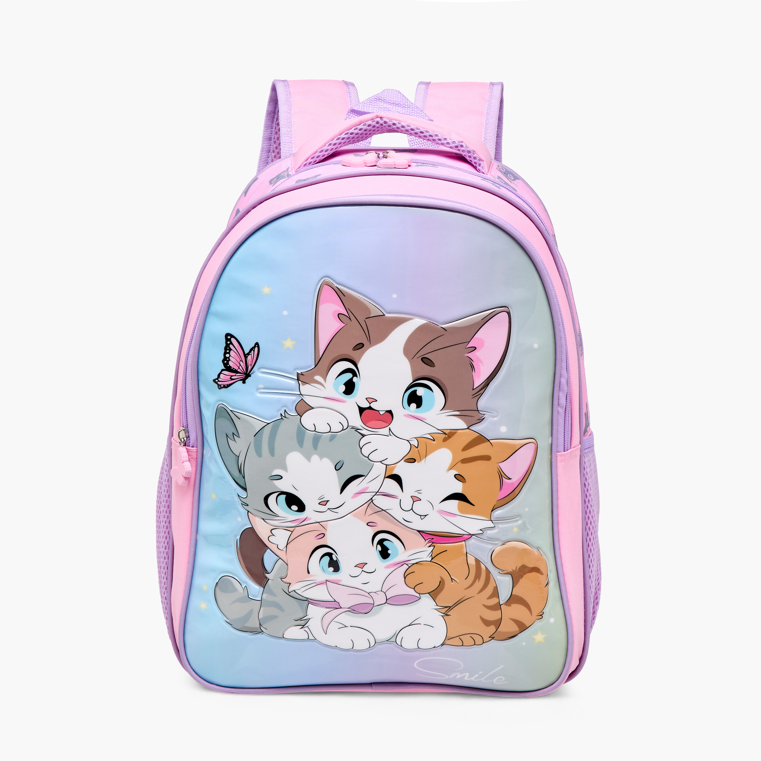 Juniors 3-Piece Cat Print Backpack Set - 16 inches-school-bagsandbackpacks-backpacks-image-2
