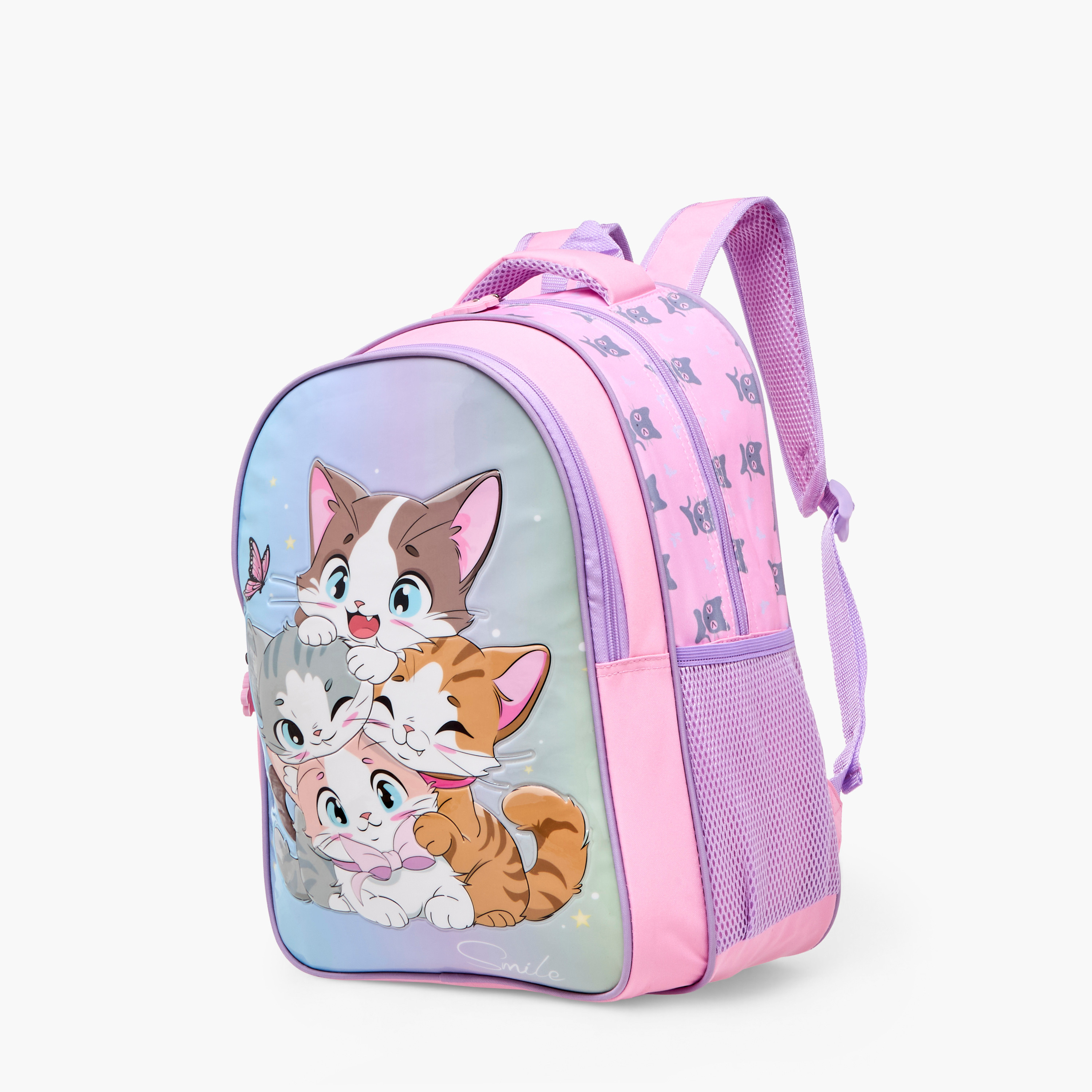 Juniors 3-Piece Cat Print Backpack Set - 16 inches-school-bagsandbackpacks-backpacks-image-3
