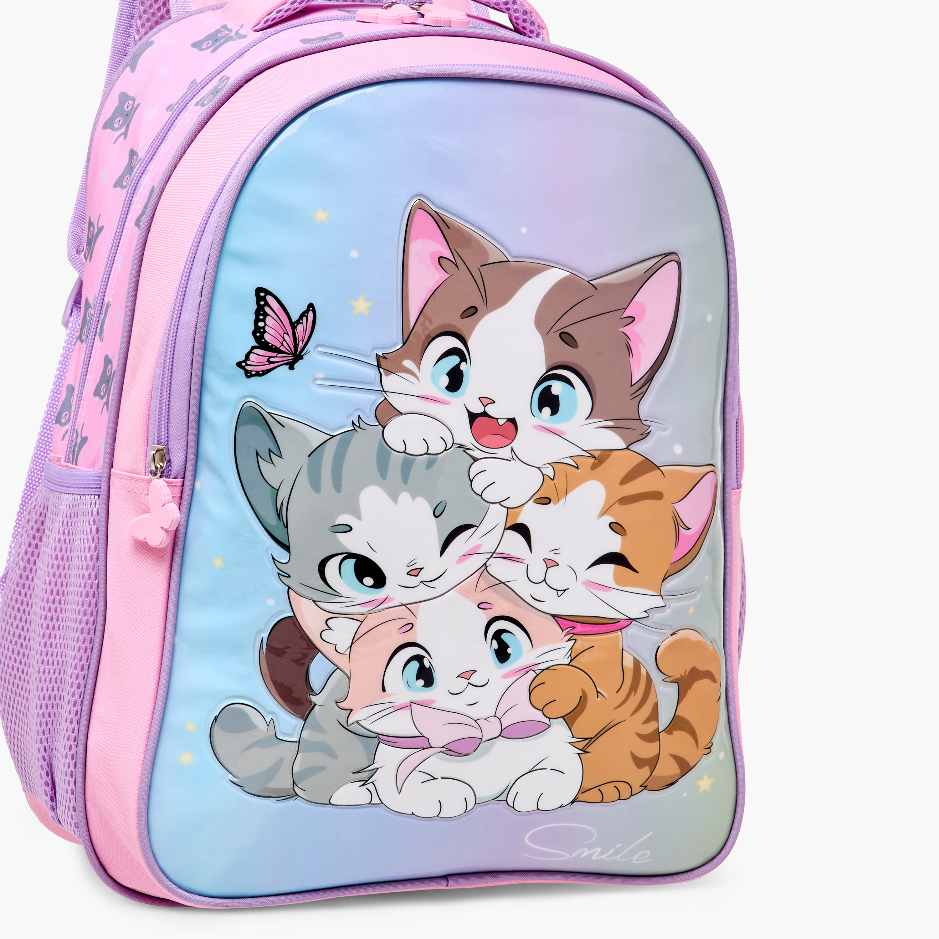 Juniors 3-Piece Cat Print Backpack Set - 16 inches-school-bagsandbackpacks-backpacks-image-6