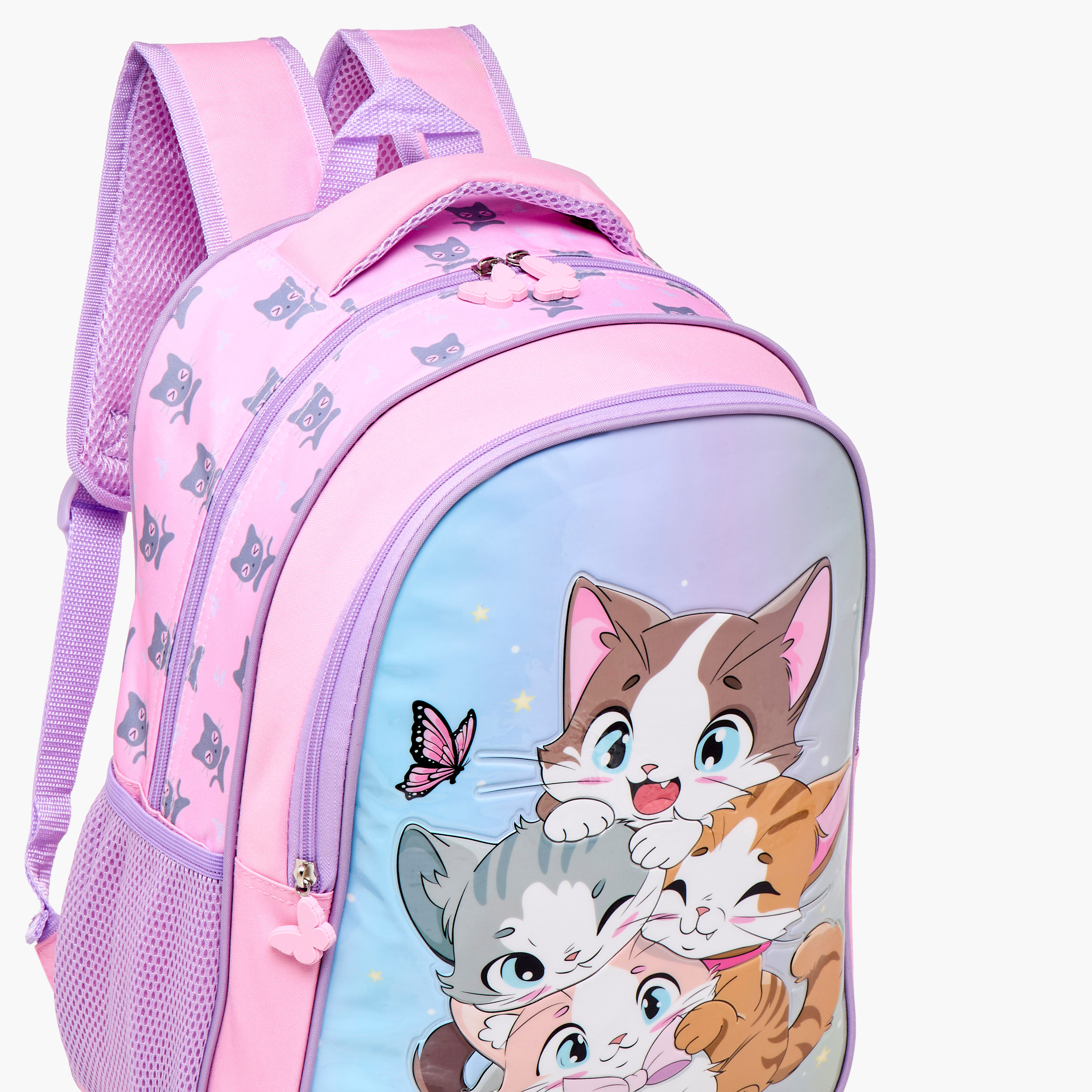 Juniors 3-Piece Cat Print Backpack Set - 16 inches-school-bagsandbackpacks-backpacks-image-8
