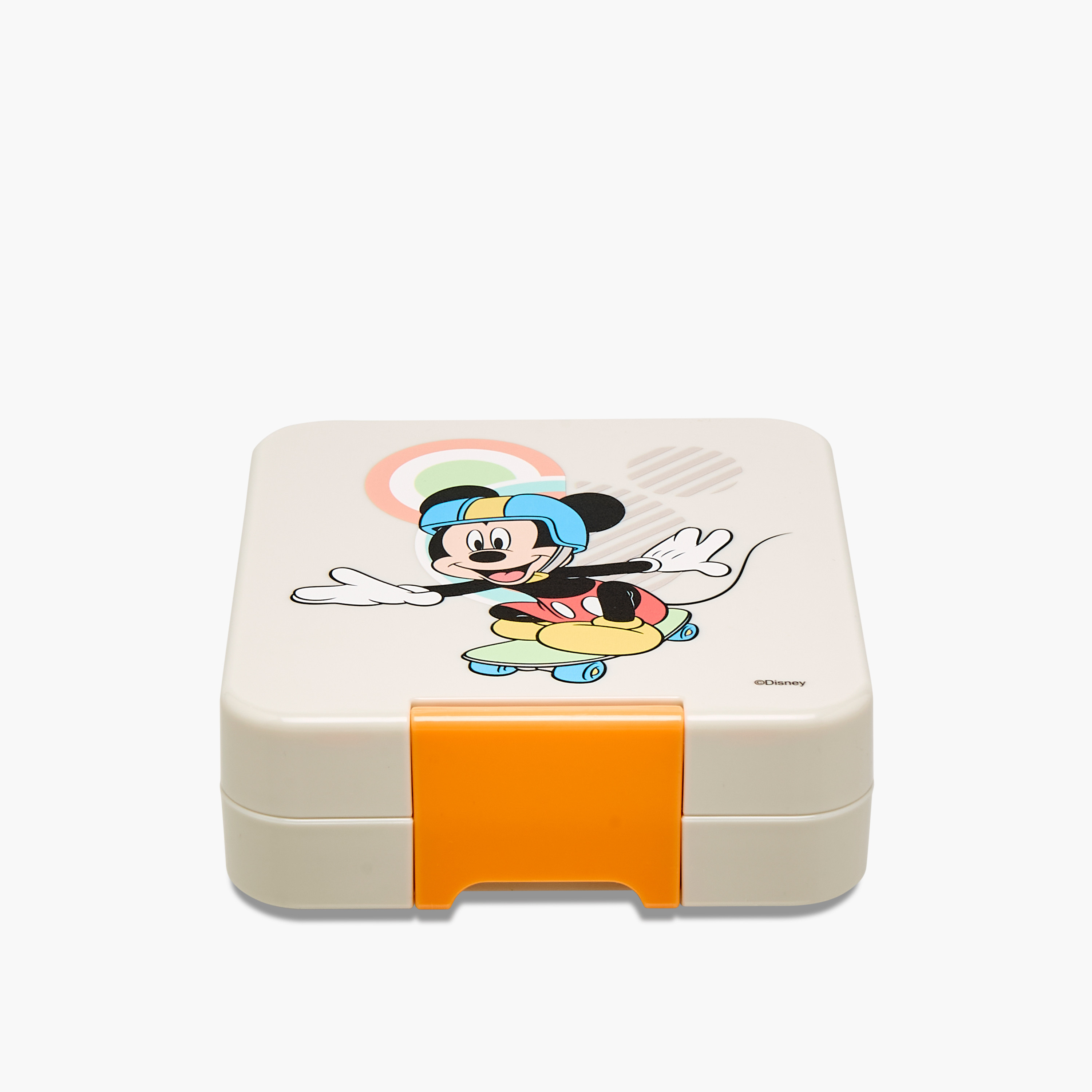 Disney Mickey Mouse Print Lunch Box with Clip Lock Closure-school-lunchessentials-lunchboxes-image-1