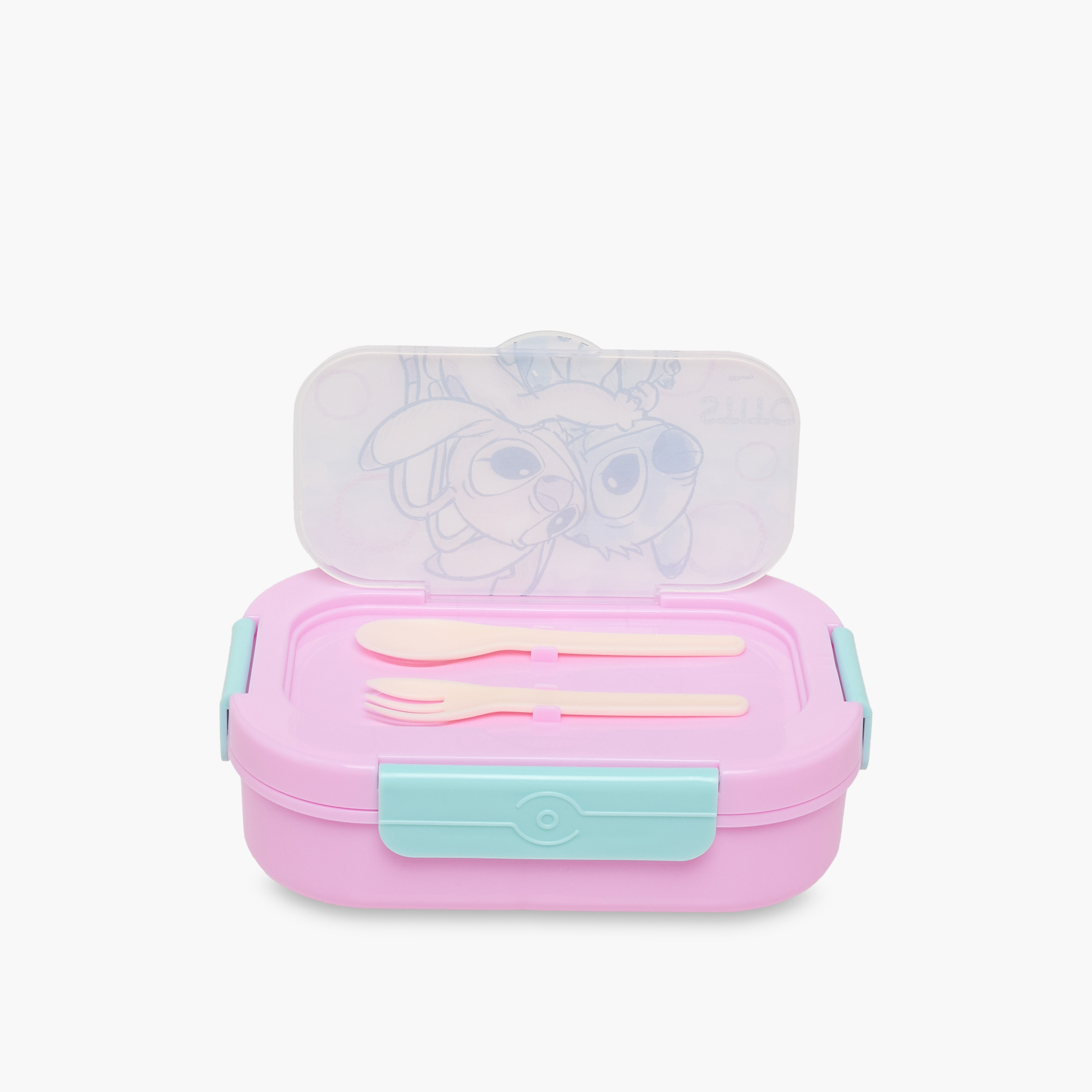 Disney Stitch and Angel Print Lunch Box with Clip Lock Closure-school-lunchessentials-lunchboxes-image-3