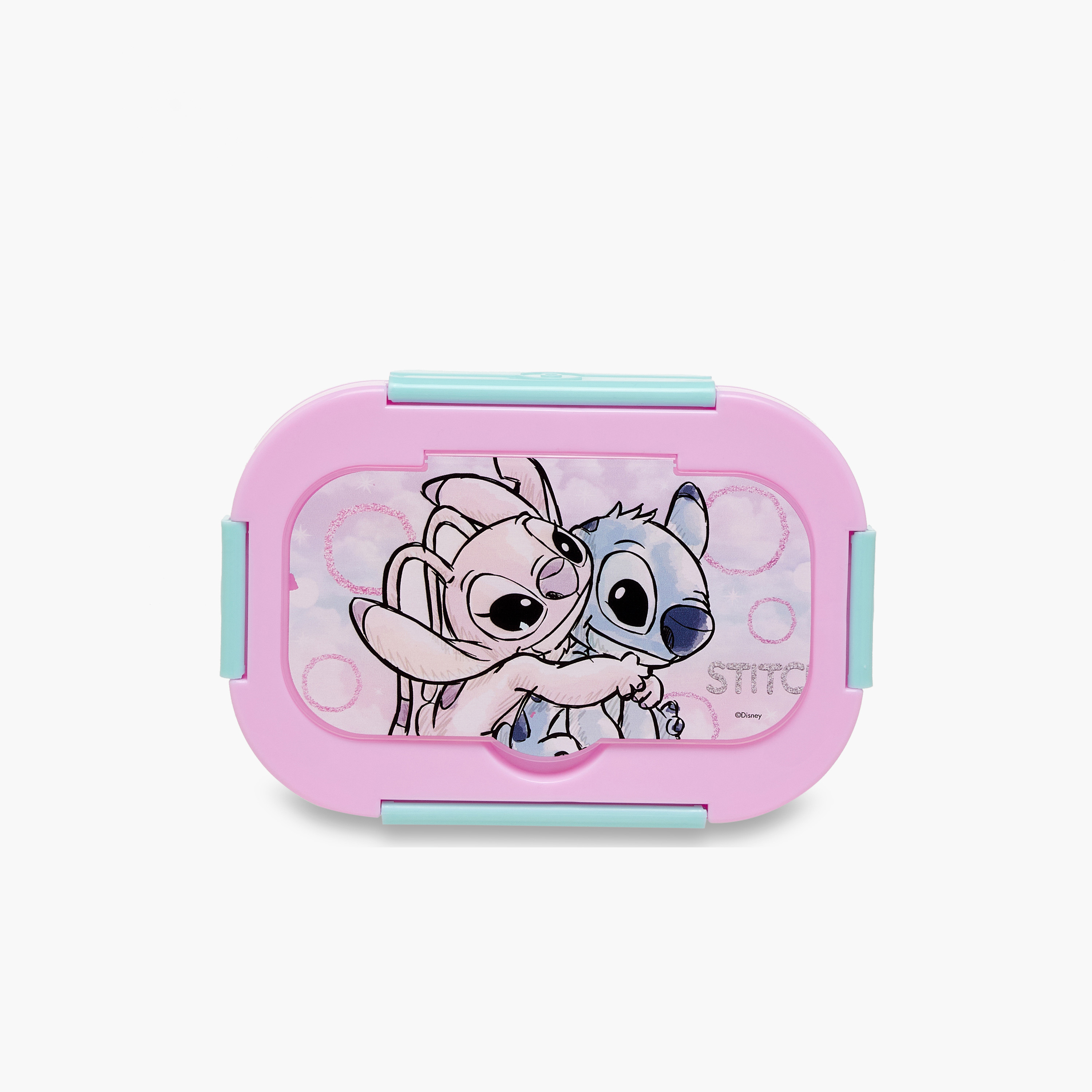 Disney Stitch and Angel Print Lunch Box with Clip Lock Closure-school-lunchessentials-lunchboxes-image-5